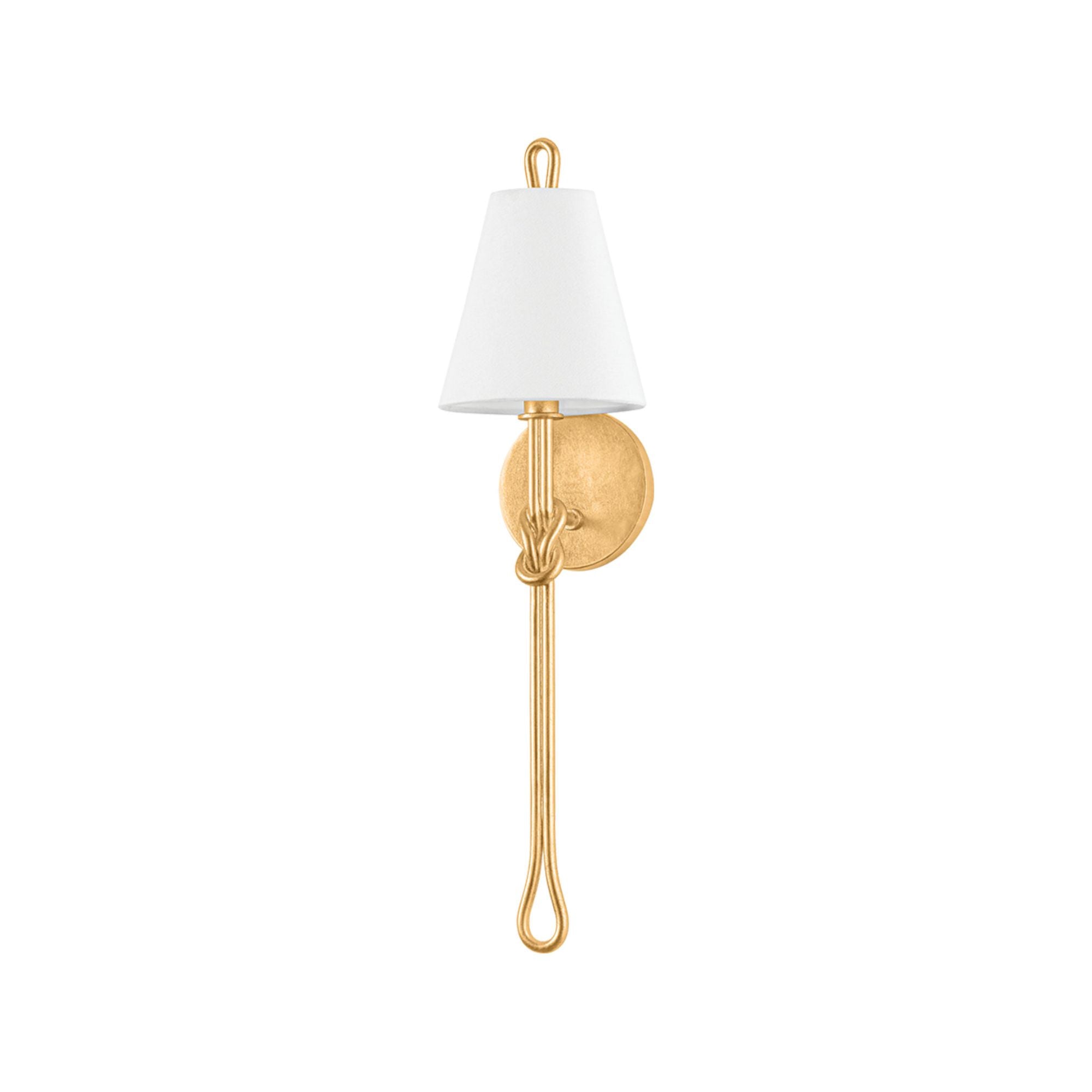 Alburgh 1-Light Wall Sconce in Vintage Gold Leaf 6.75W x 24.5H