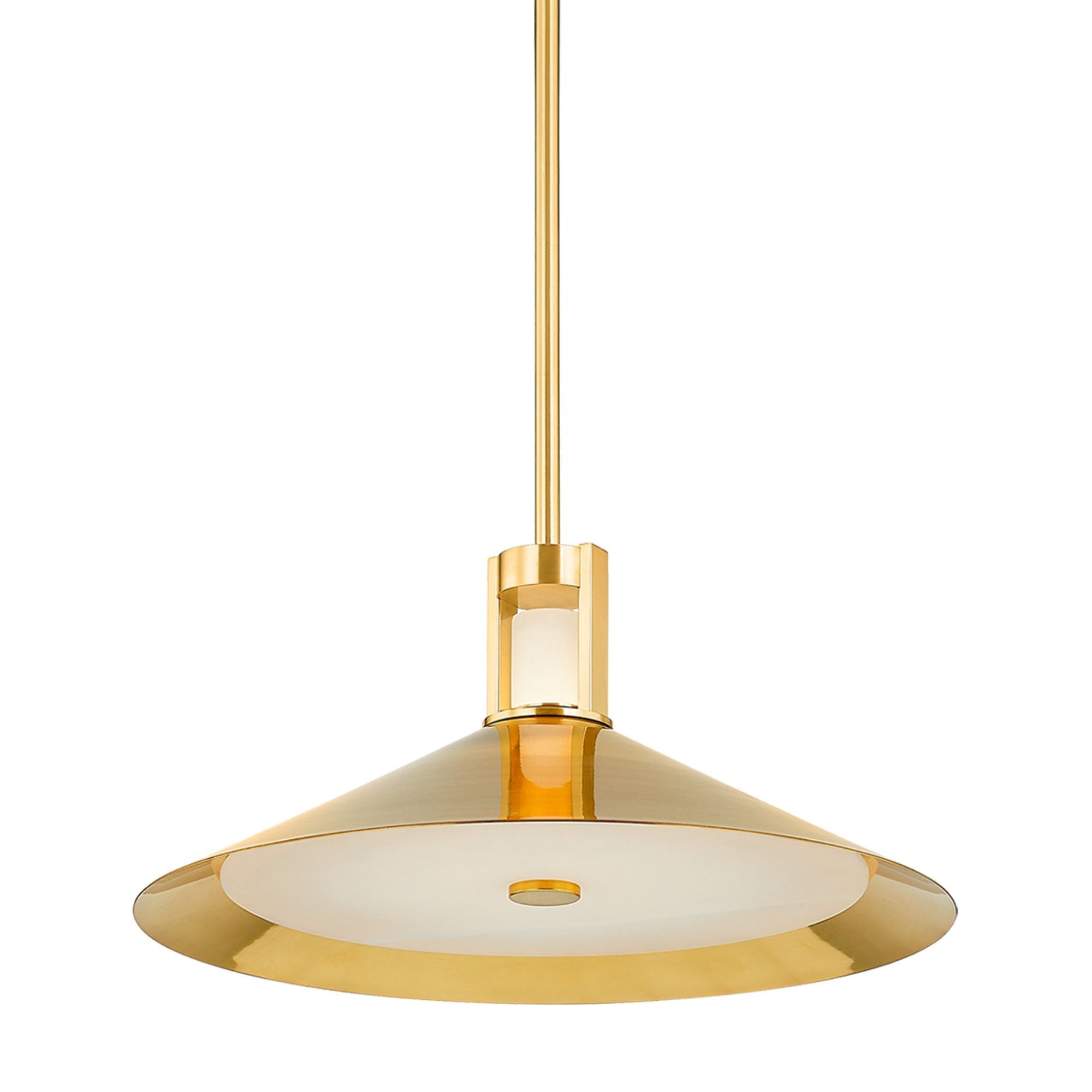 Clermont 2-Light Pendant in Aged Brass 20W x 9.25H