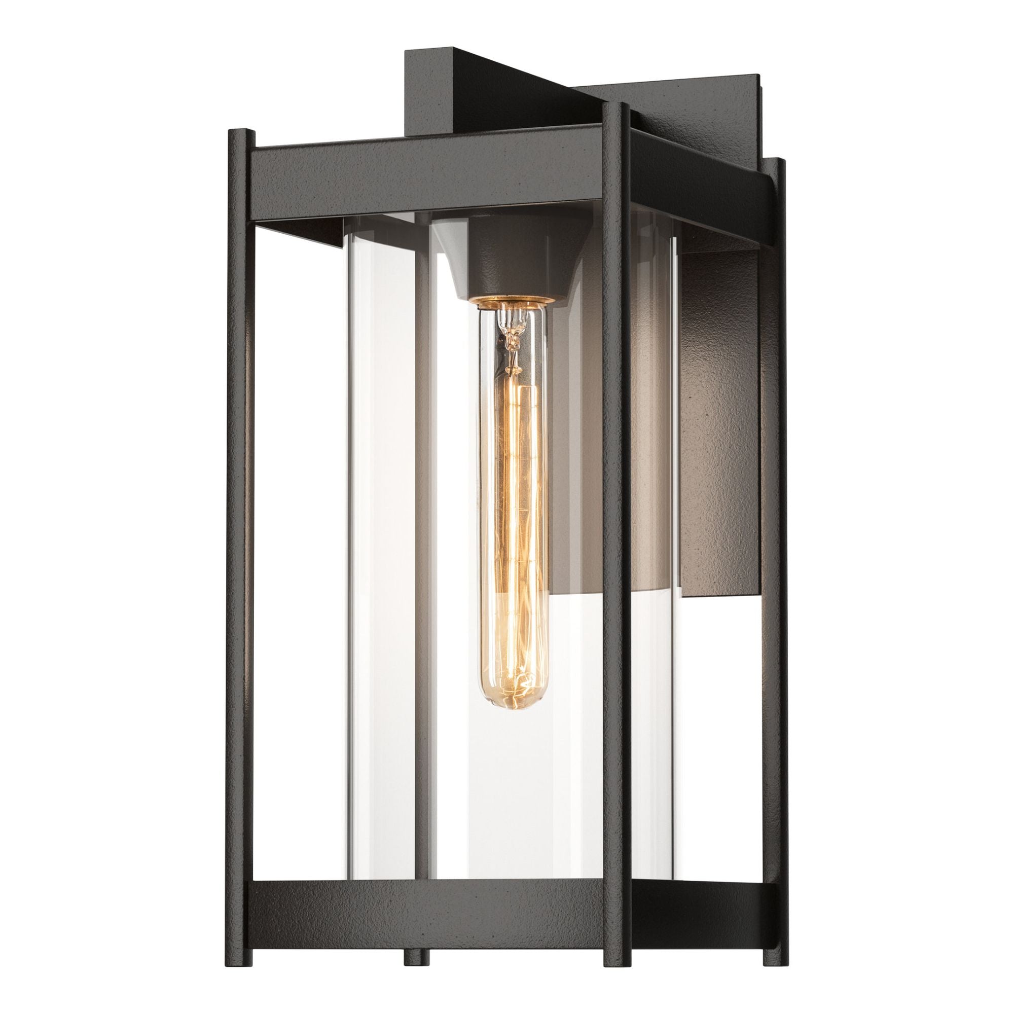 Cela Clear Glass Medium Outdoor Sconce 1-Light Clear Glass (ZM) in Coastal Oil Rubbed Bronze