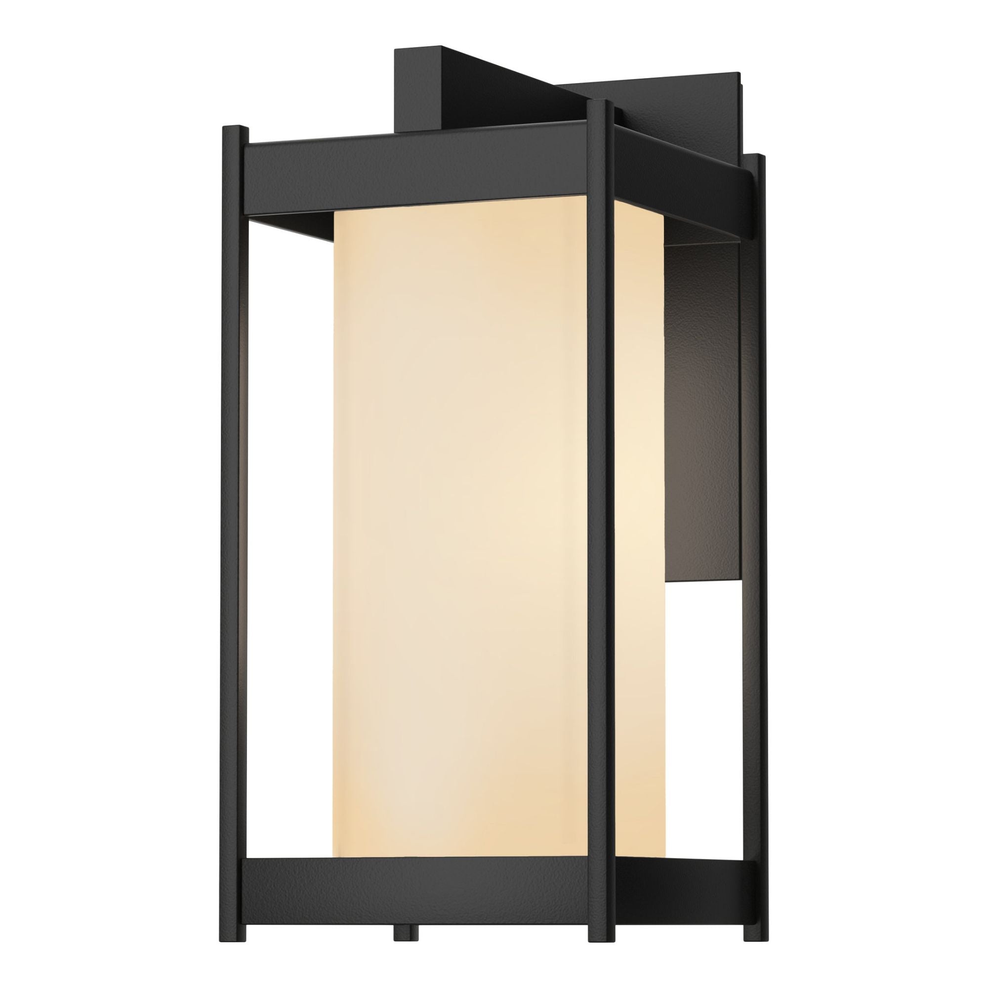 Cela Opal Glass Medium Outdoor Sconce 1-Light Opal Glass (GG) in Coastal Black