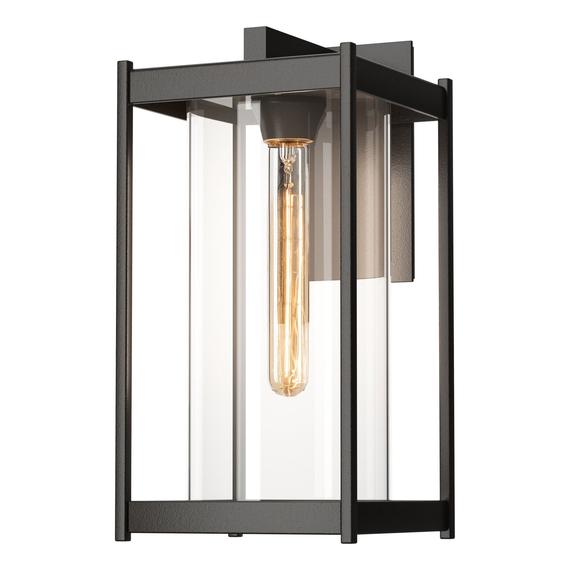 Cela Clear Glass Large Outdoor Sconce 1-Light Clear Glass (ZM) in Coastal Oil Rubbed Bronze