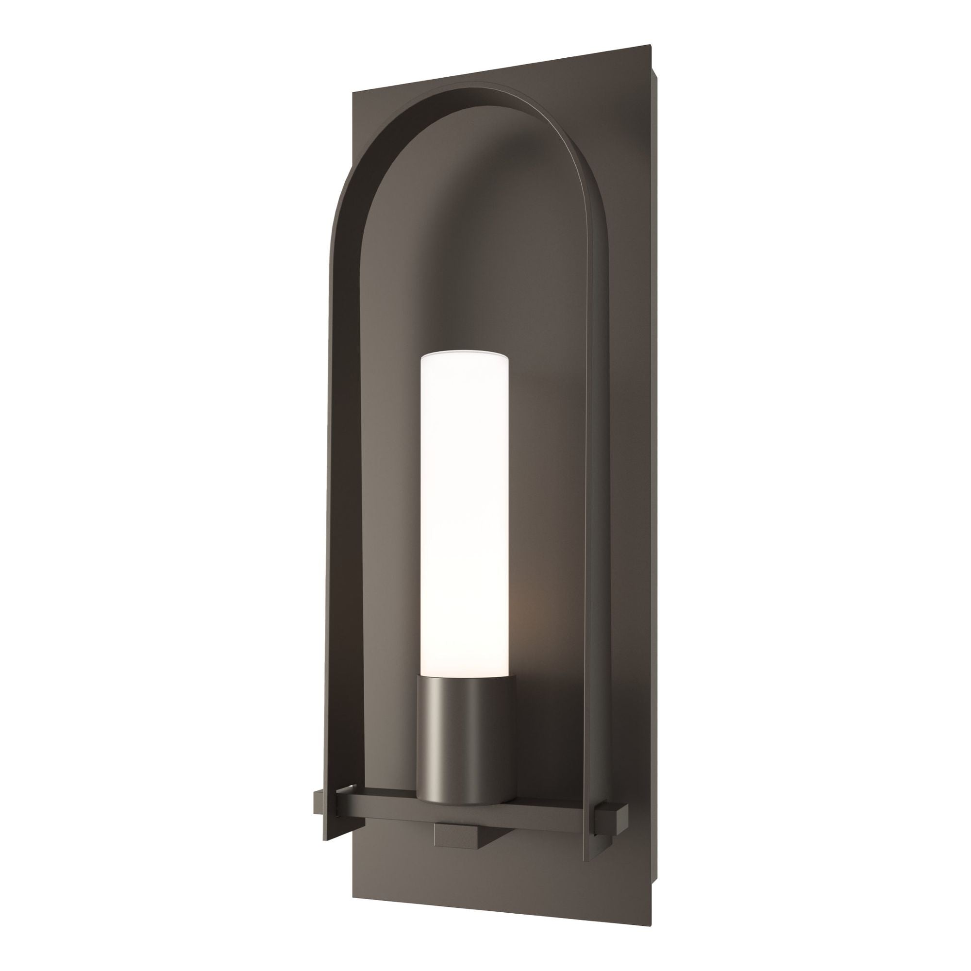 Triomphe Opal Glass Medium Outdoor Sconce 1-Light Opal Glass (GG) in Coastal Dark Smoke