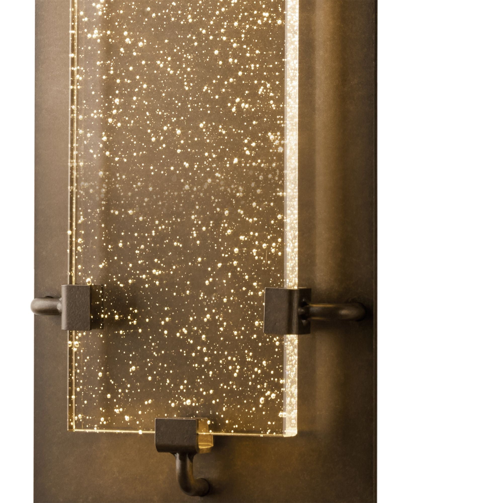 Ursa Small LED Outdoor Sconce LED Seeded Clear Glass (II) in Coastal Dark Smoke