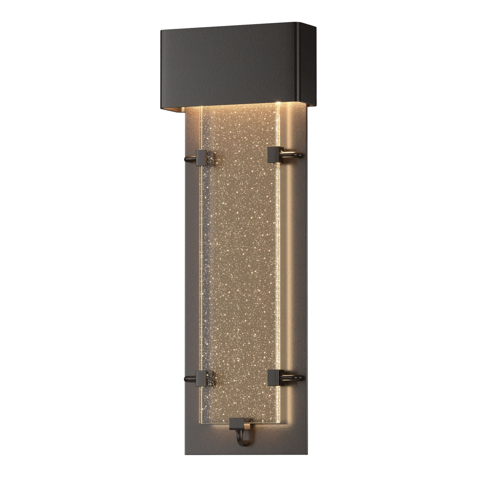 Ursa Large LED Outdoor Sconce LED Seeded Clear Glass (II) in Coastal Oil Rubbed Bronze