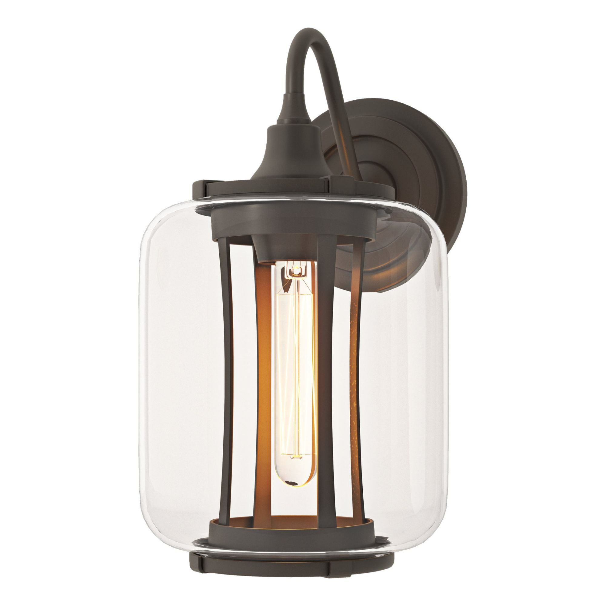 Fairwinds Outdoor Sconce 1-Light Clear Glass (ZM) in Coastal Dark Smoke