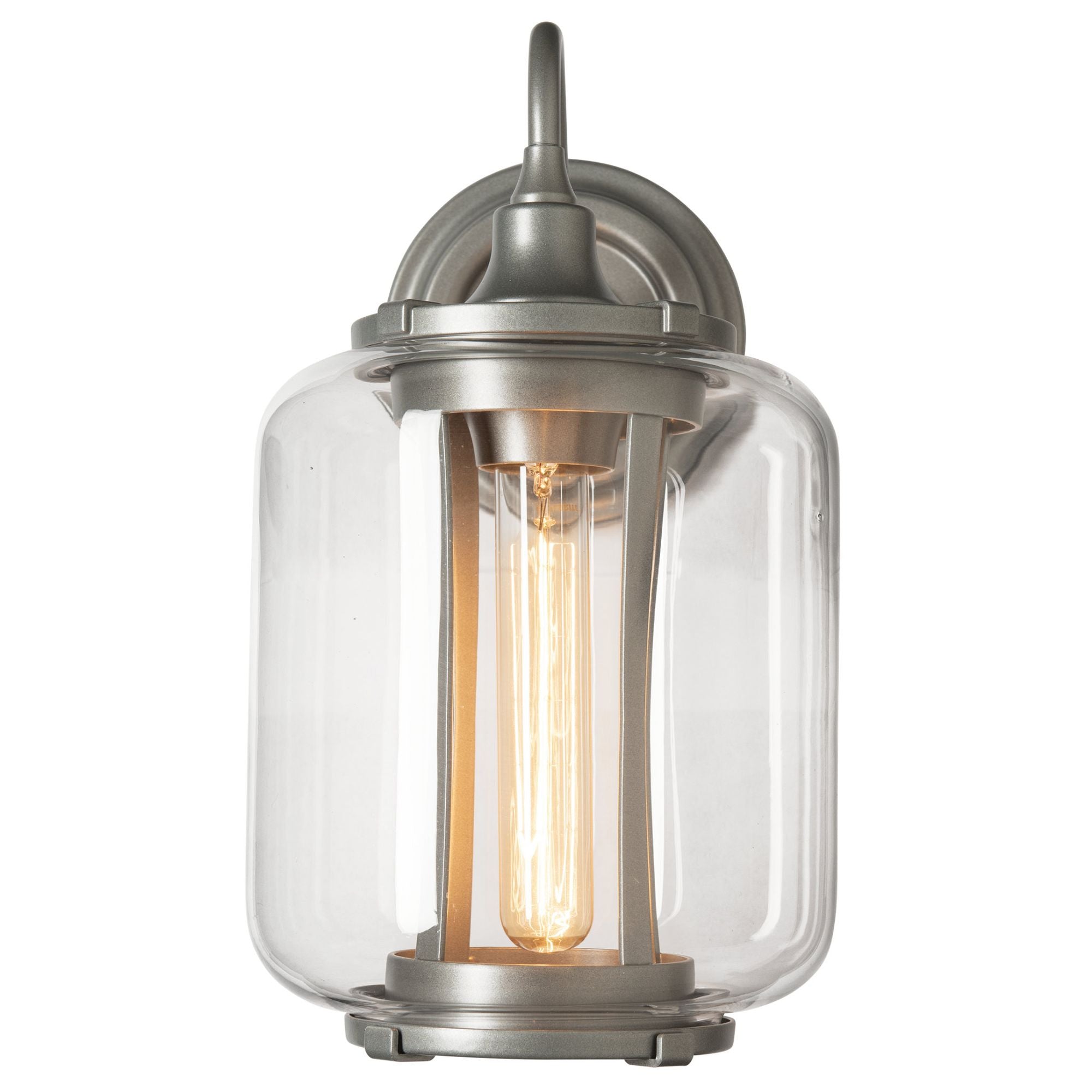 Fairwinds Outdoor Sconce 1-Light Clear Glass (ZM) in Coastal Burnished Steel
