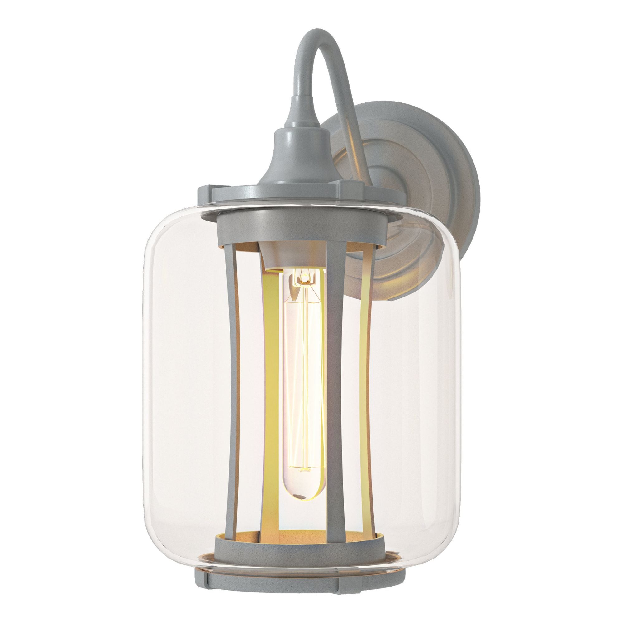 Fairwinds Outdoor Sconce 1-Light Clear Glass (ZM) in Coastal Burnished Steel