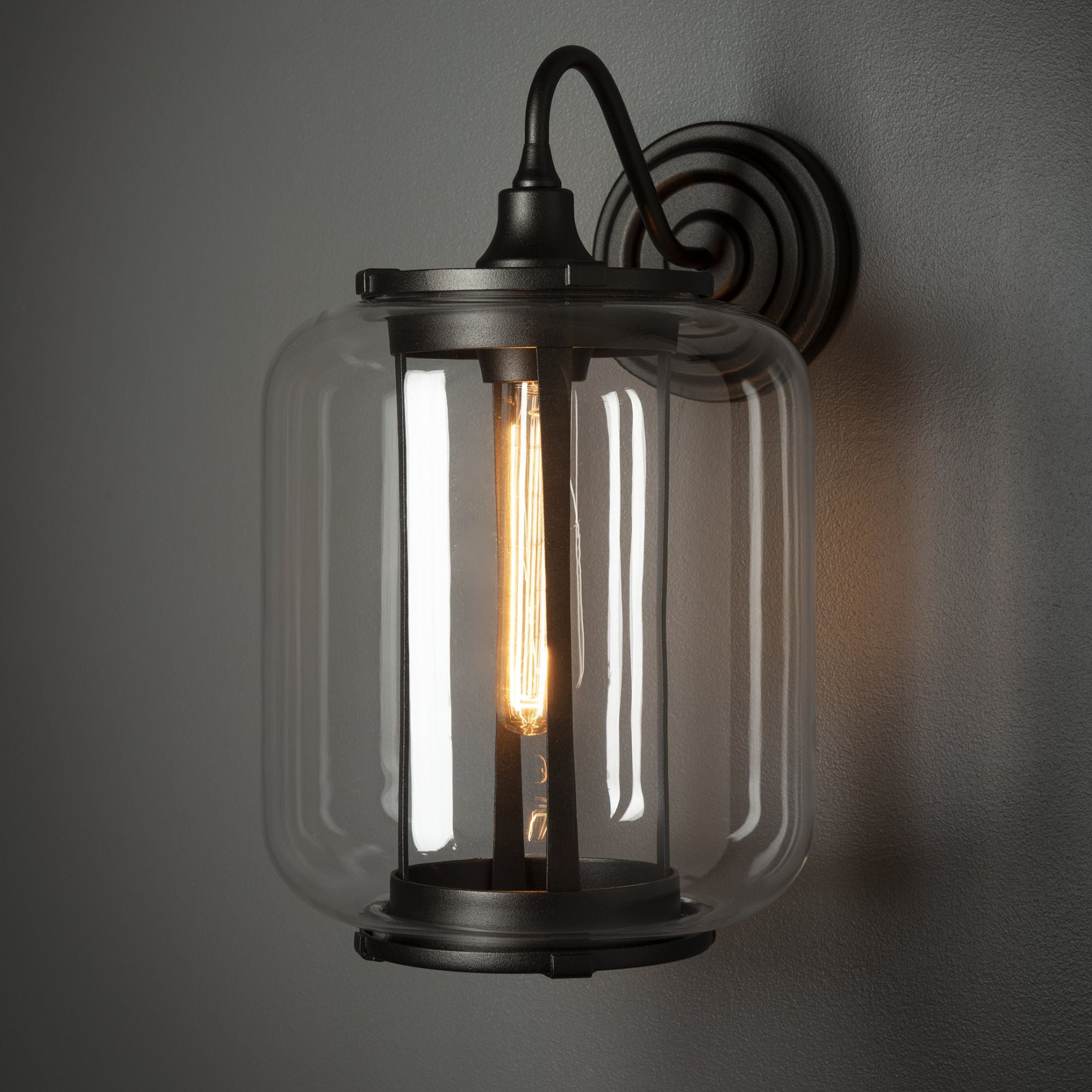 Fairwinds Large Outdoor Sconce 1-Light Clear Glass (ZM) in Coastal Oil Rubbed Bronze