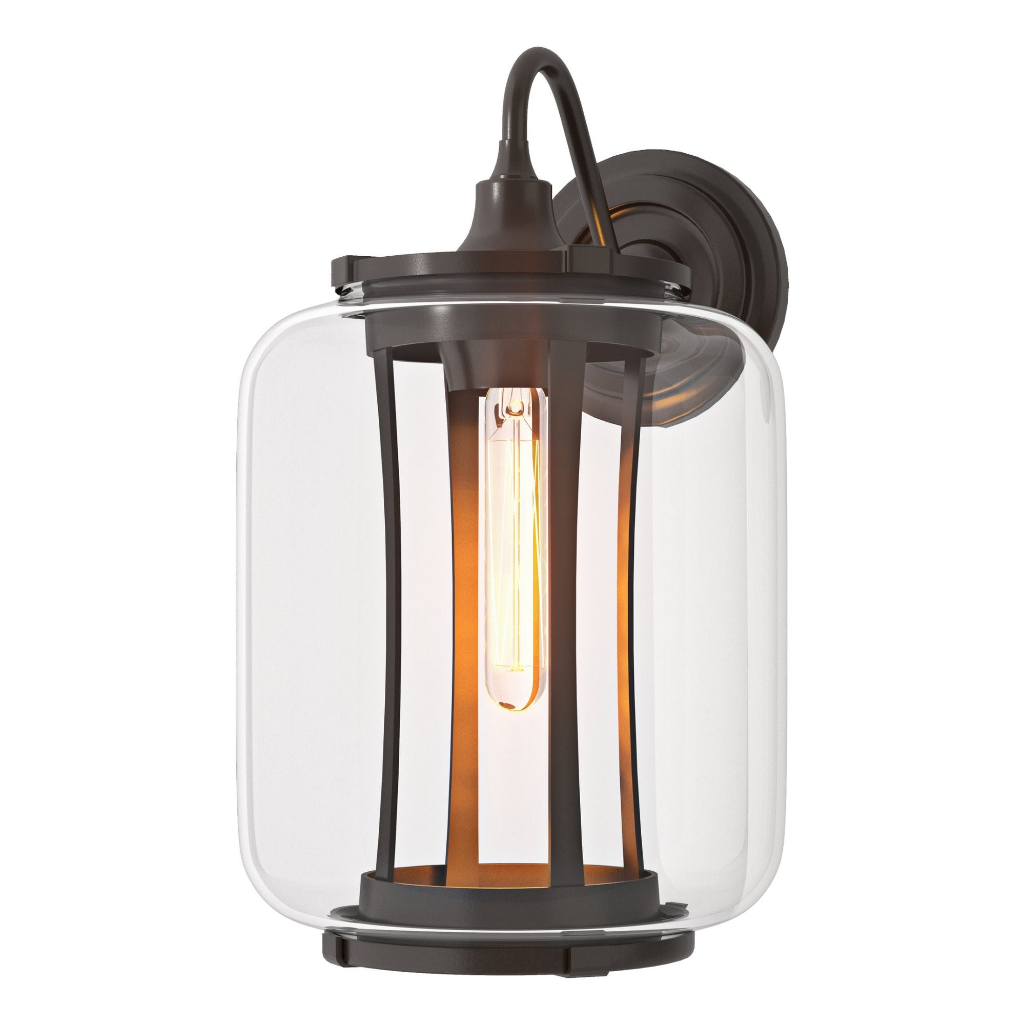 Fairwinds Large Outdoor Sconce 1-Light Clear Glass (ZM) in Coastal Oil Rubbed Bronze