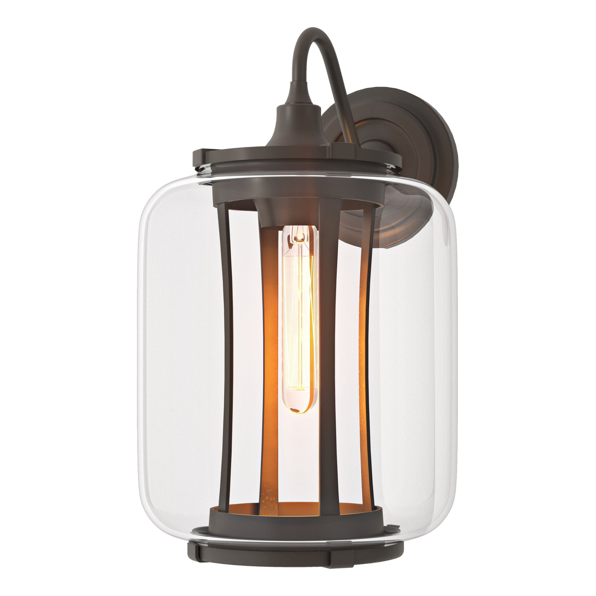 Fairwinds Large Outdoor Sconce 1-Light Clear Glass (ZM) in Coastal Dark Smoke