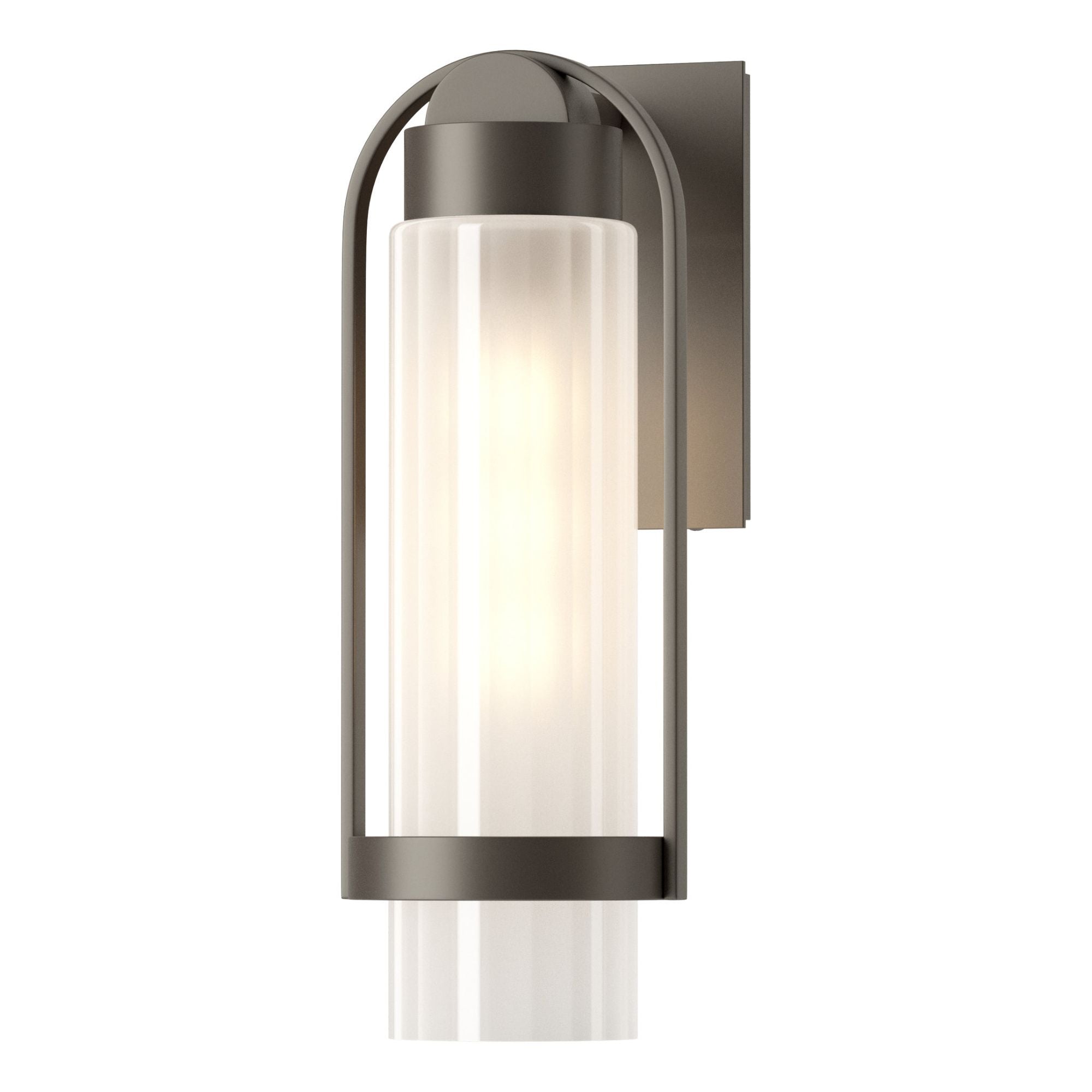 Alcove Small Outdoor Sconce 1-Light Frosted Glass (FD) in Coastal Dark Smoke