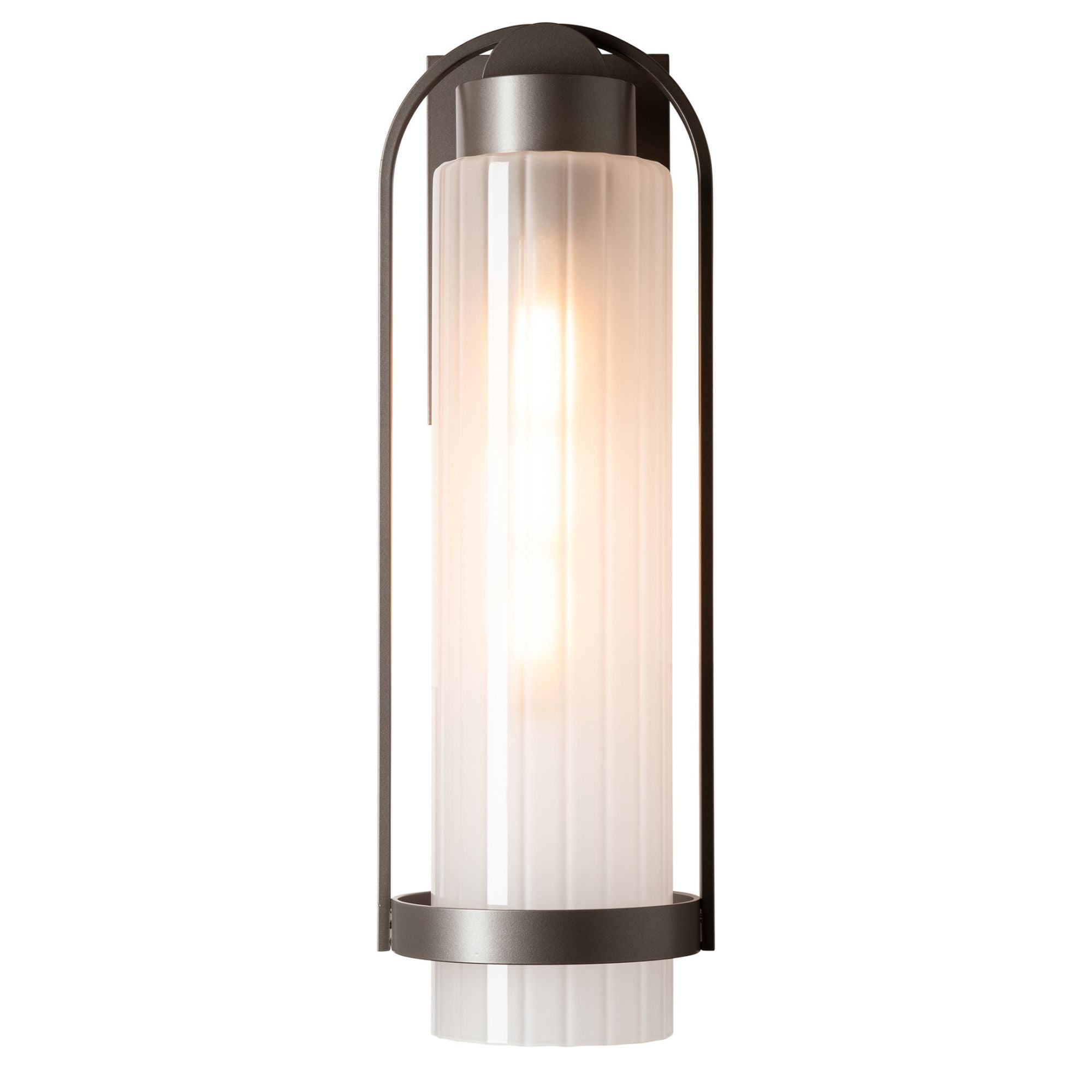 Alcove Medium Outdoor Sconce 1-Light Frosted Glass (FD) in Coastal Dark Smoke