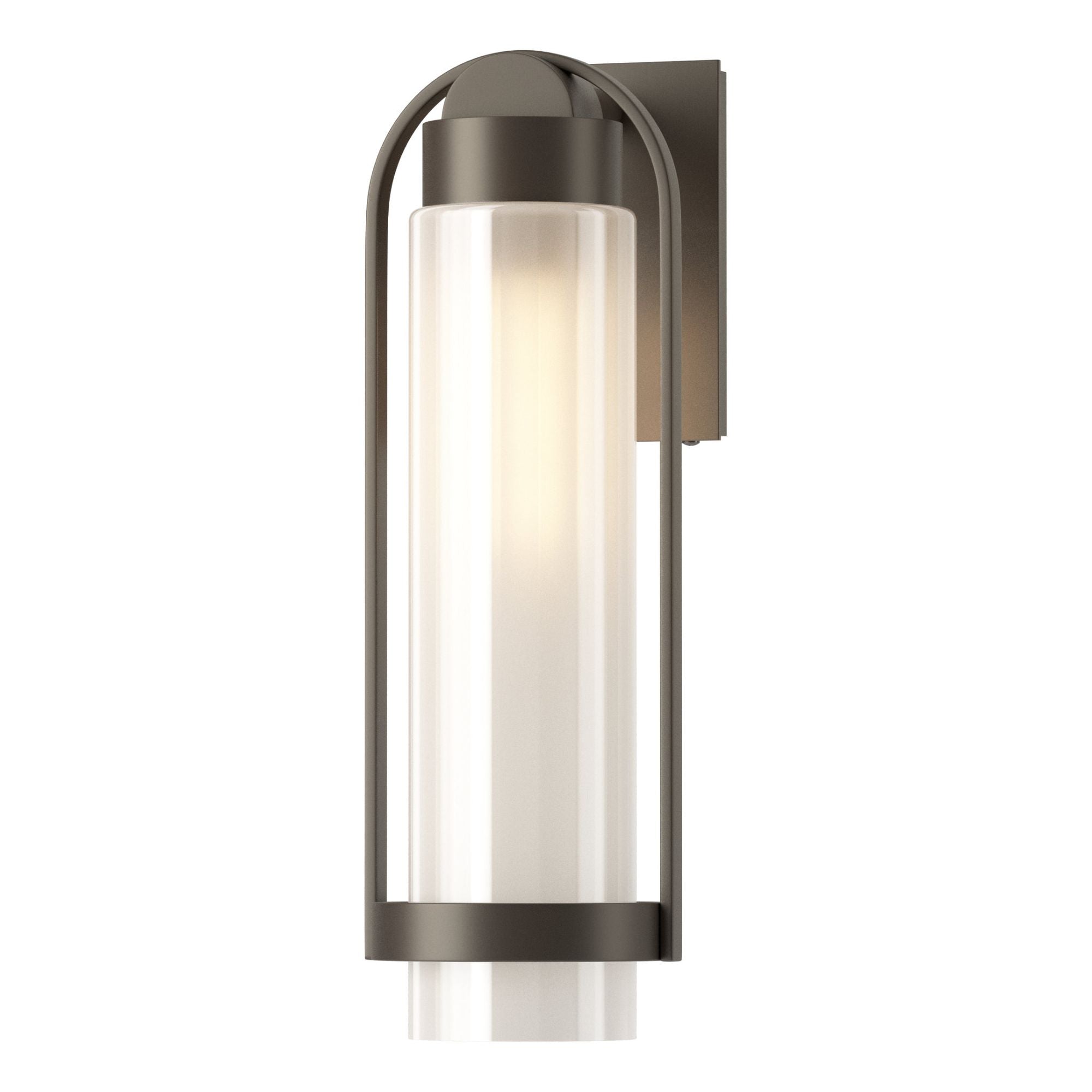 Alcove Medium Outdoor Sconce 1-Light Frosted Glass (FD) in Coastal Dark Smoke