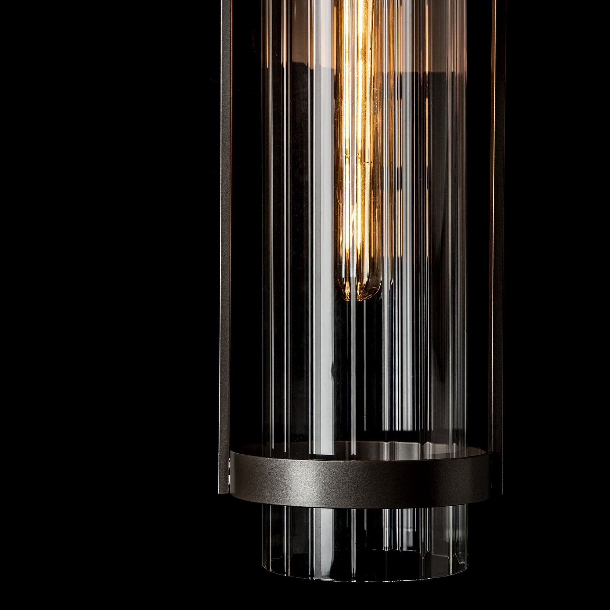 Alcove Medium Outdoor Sconce 1-Light Clear Glass (ZM) in Coastal Dark Smoke