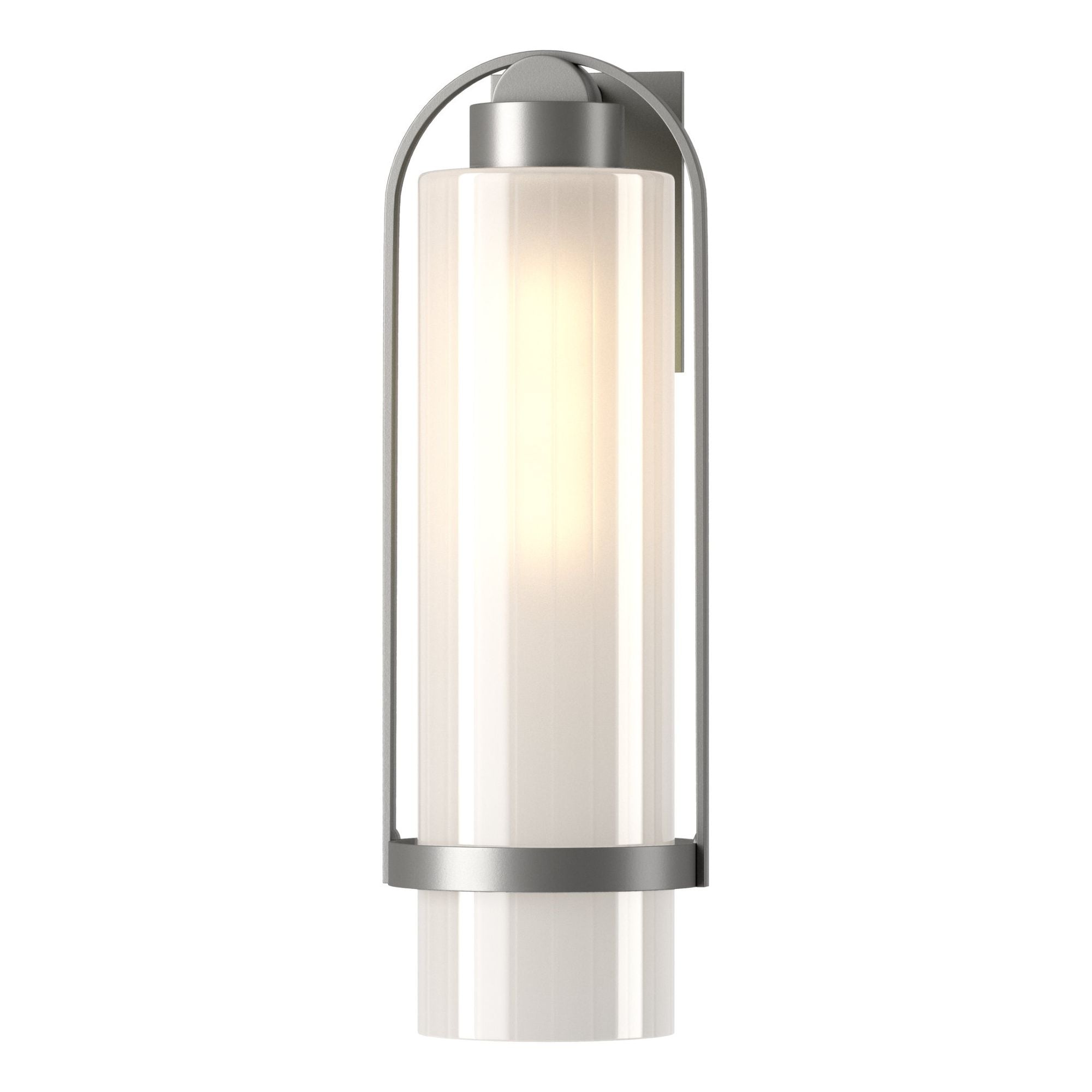 Alcove Large Outdoor Sconce 1-Light Frosted Glass (FD) in Coastal Burnished Steel