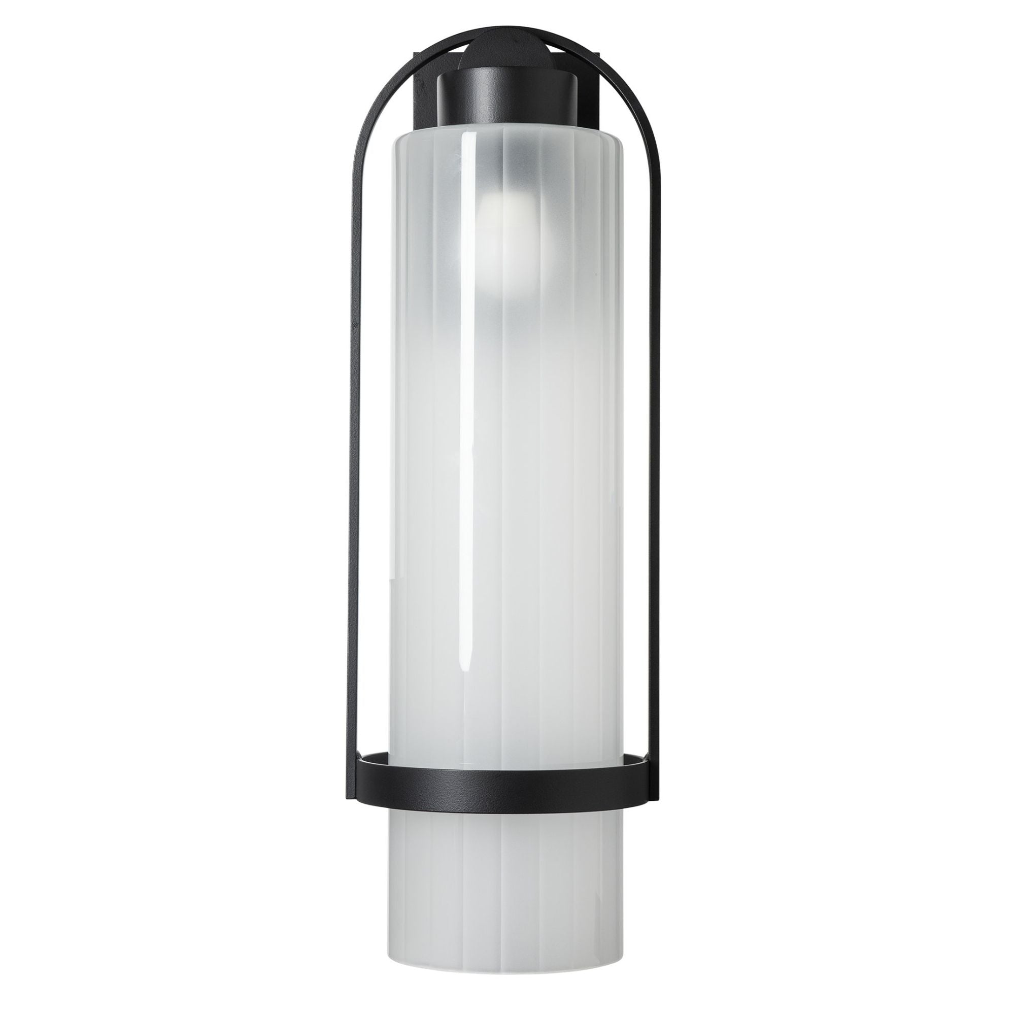 Alcove Large Outdoor Sconce 1-Light Frosted Glass (FD) in Coastal Black