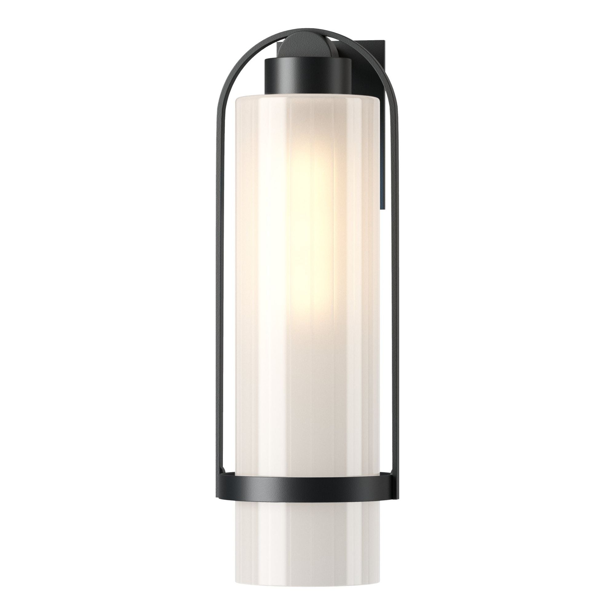 Alcove Large Outdoor Sconce 1-Light Frosted Glass (FD) in Coastal Black