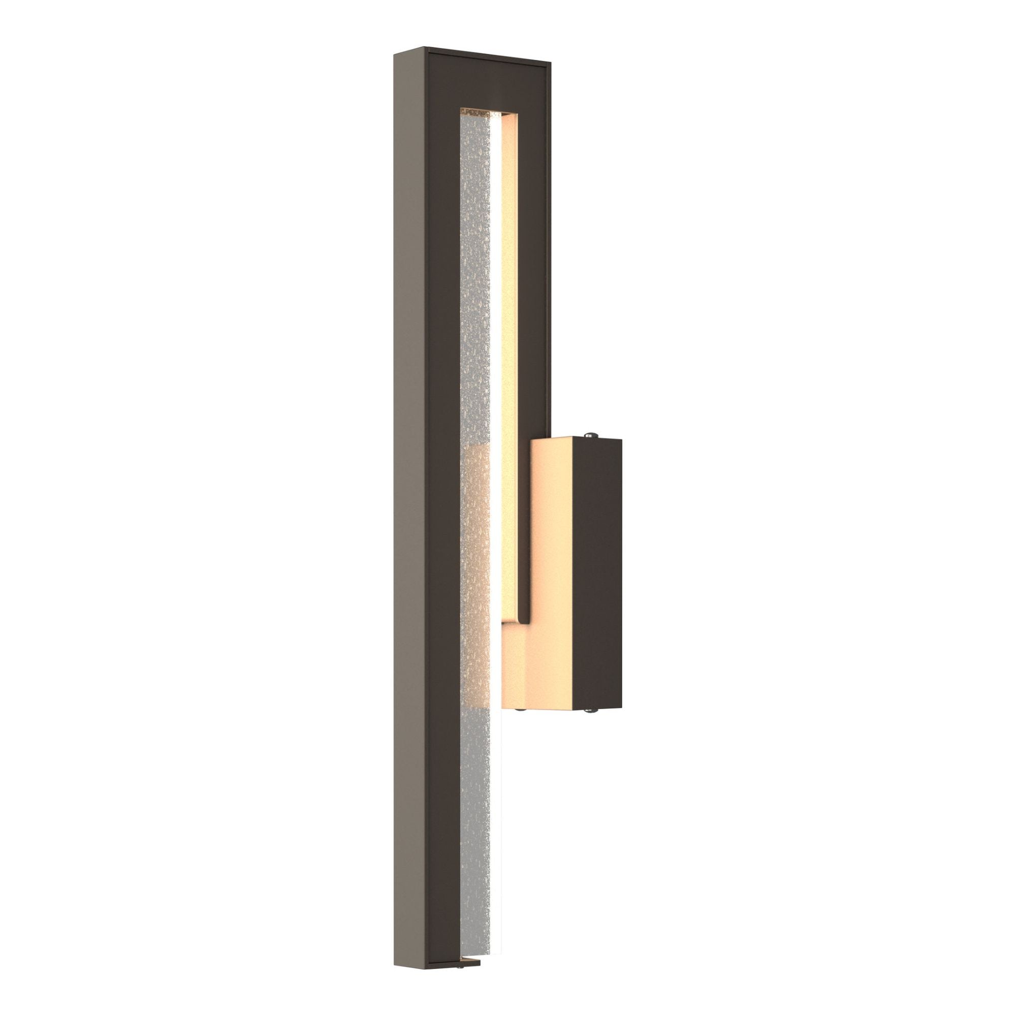 Edge Medium LED Outdoor Sconce LED Seeded Clear Glass (II) in Coastal Dark Smoke