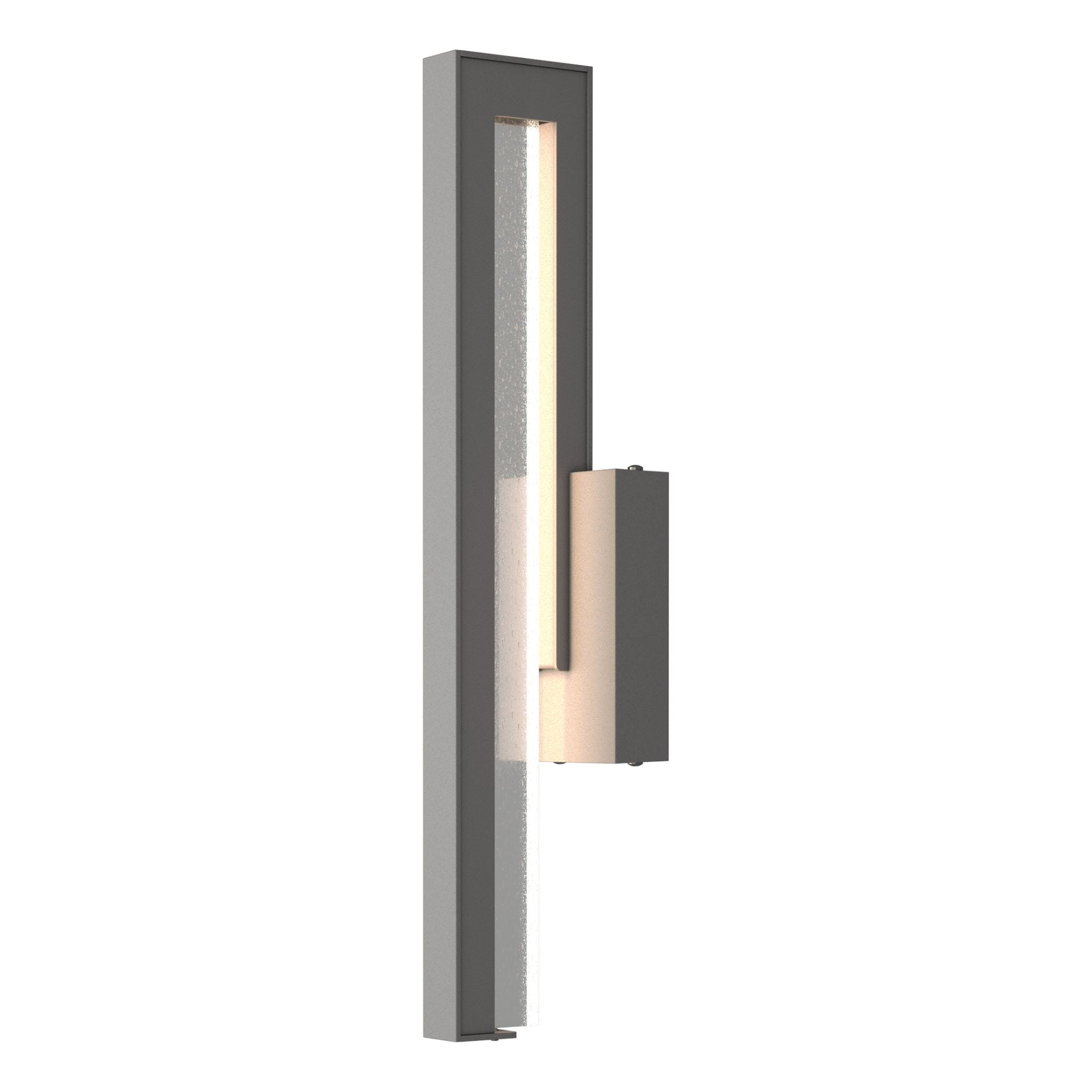 Edge Medium LED Outdoor Sconce LED Seeded Clear Glass (II) in Coastal Burnished Steel