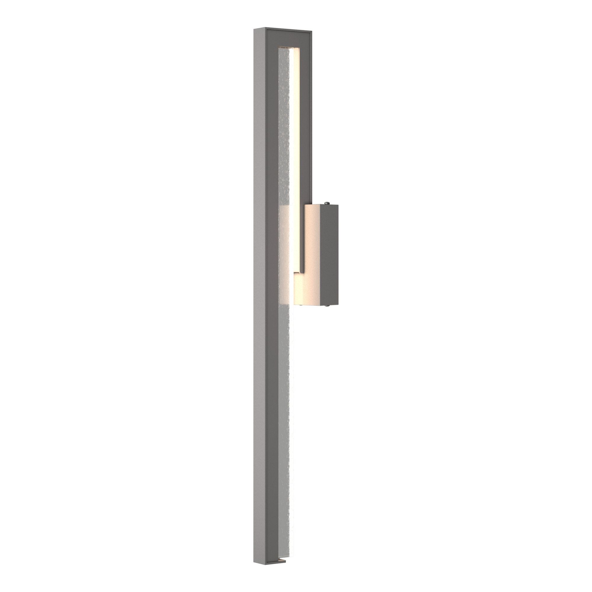 Edge Large LED Outdoor Sconce LED Seeded Clear Glass (II) in Coastal Burnished Steel