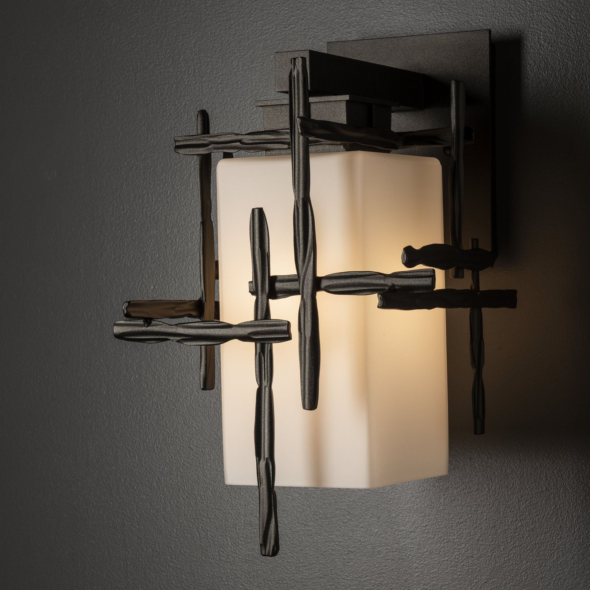 Tura Small Outdoor Sconce 1-Light Opal Glass (GG) in Coastal Oil Rubbed Bronze