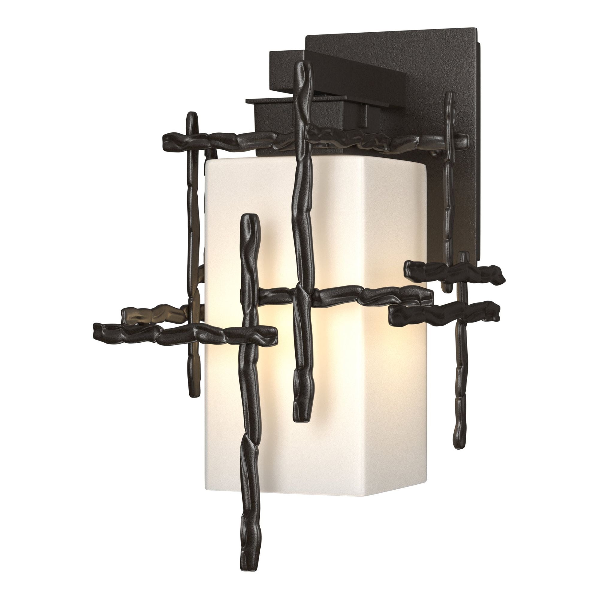Tura Small Outdoor Sconce 1-Light Opal Glass (GG) in Coastal Oil Rubbed Bronze