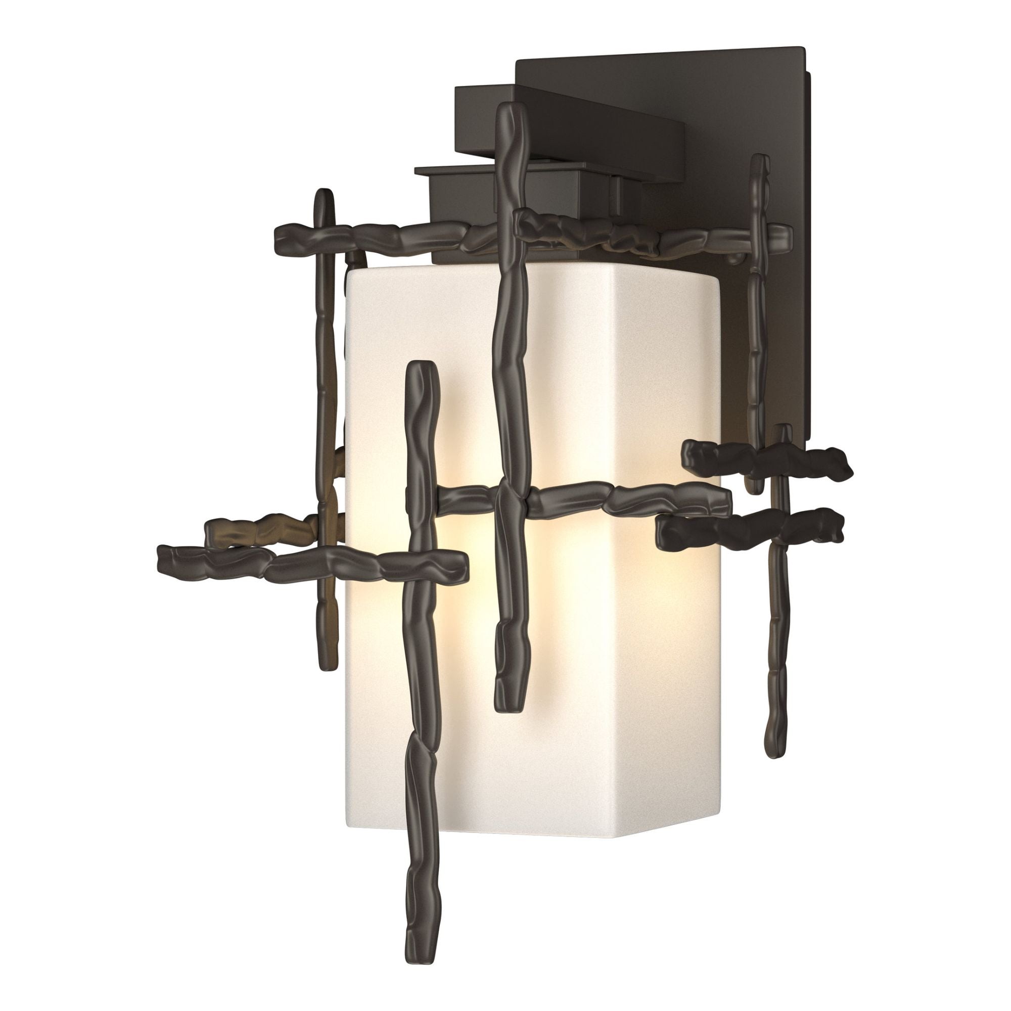 Tura Small Outdoor Sconce 1-Light Opal Glass (GG) in Coastal Dark Smoke