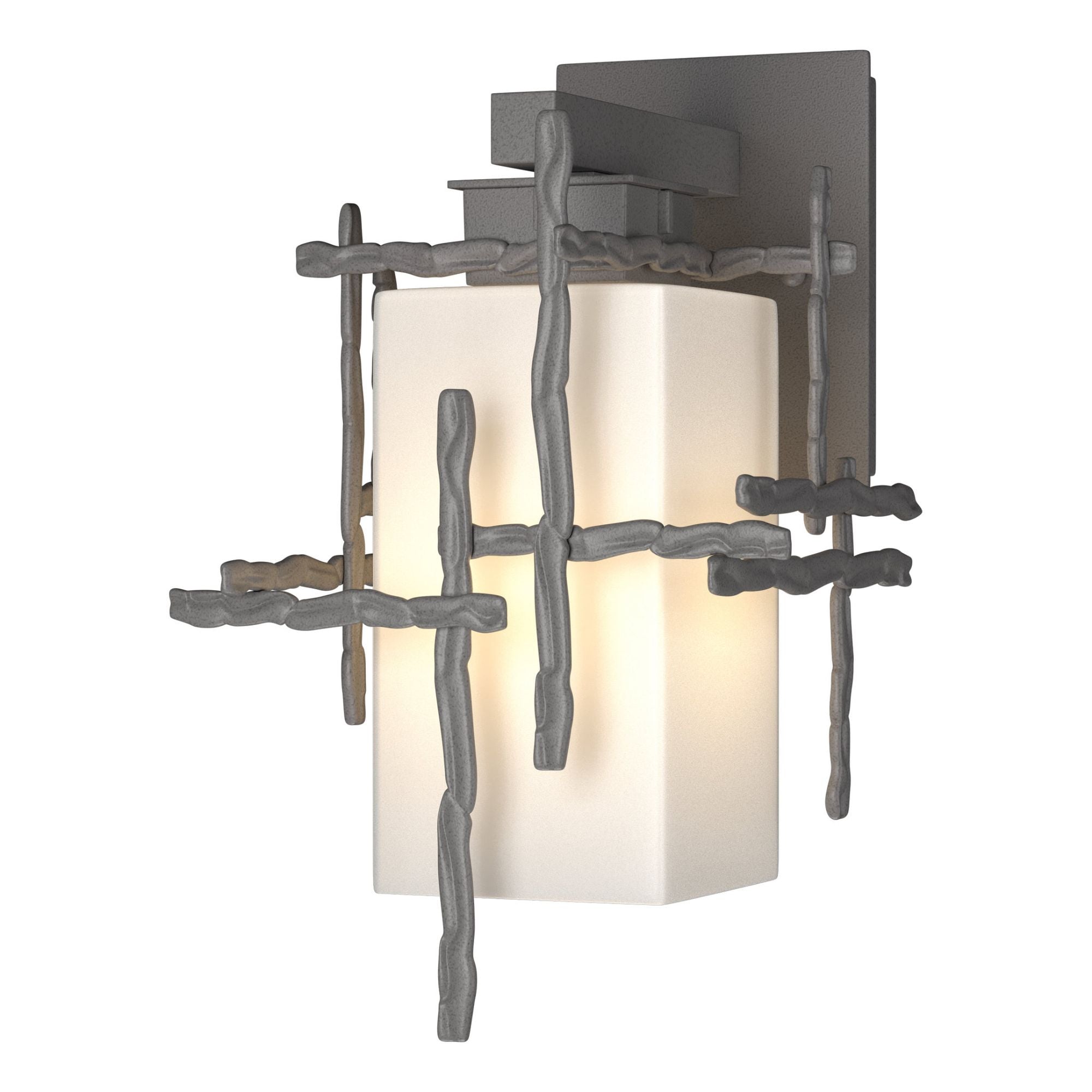 Tura Small Outdoor Sconce 1-Light Opal Glass (GG) in Coastal Burnished Steel