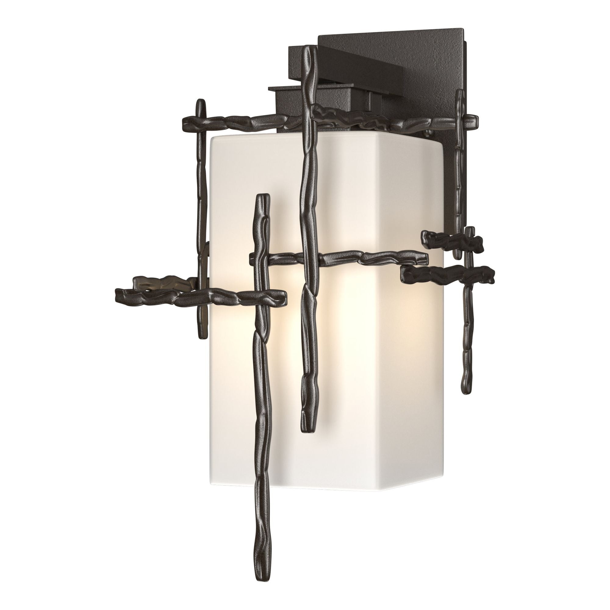 Tura Medium Outdoor Sconce 1-Light Opal Glass (GG) in Coastal Oil Rubbed Bronze