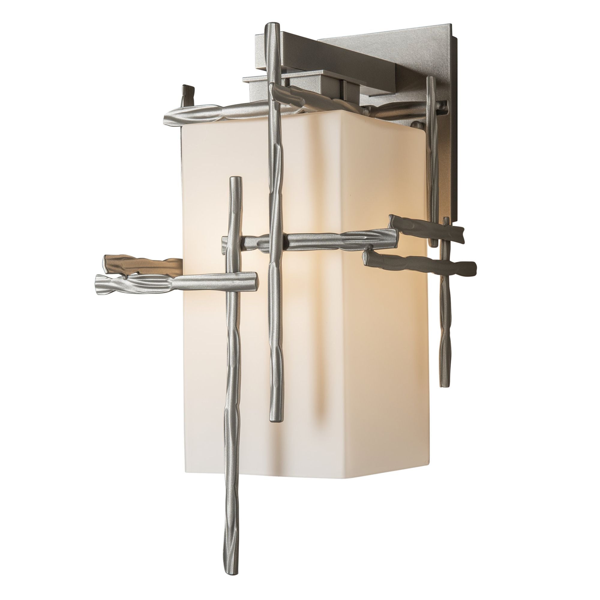 Tura Medium Outdoor Sconce 1-Light Opal Glass (GG) in Coastal Burnished Steel