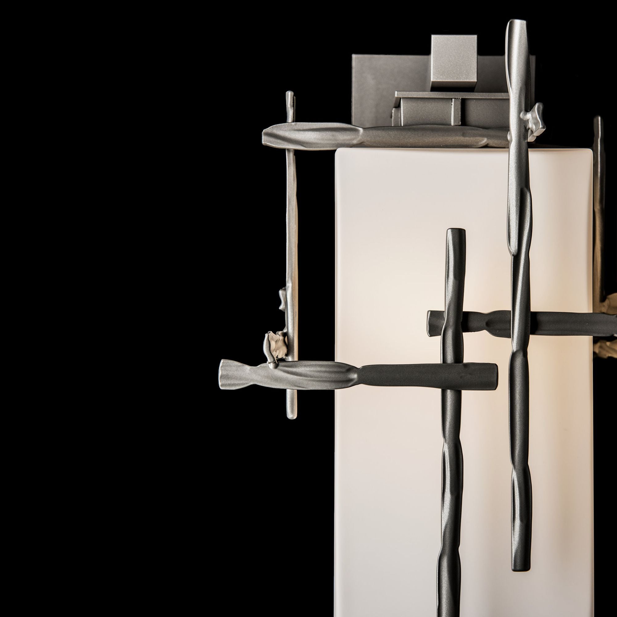 Tura Medium Outdoor Sconce 1-Light Opal Glass (GG) in Coastal Burnished Steel