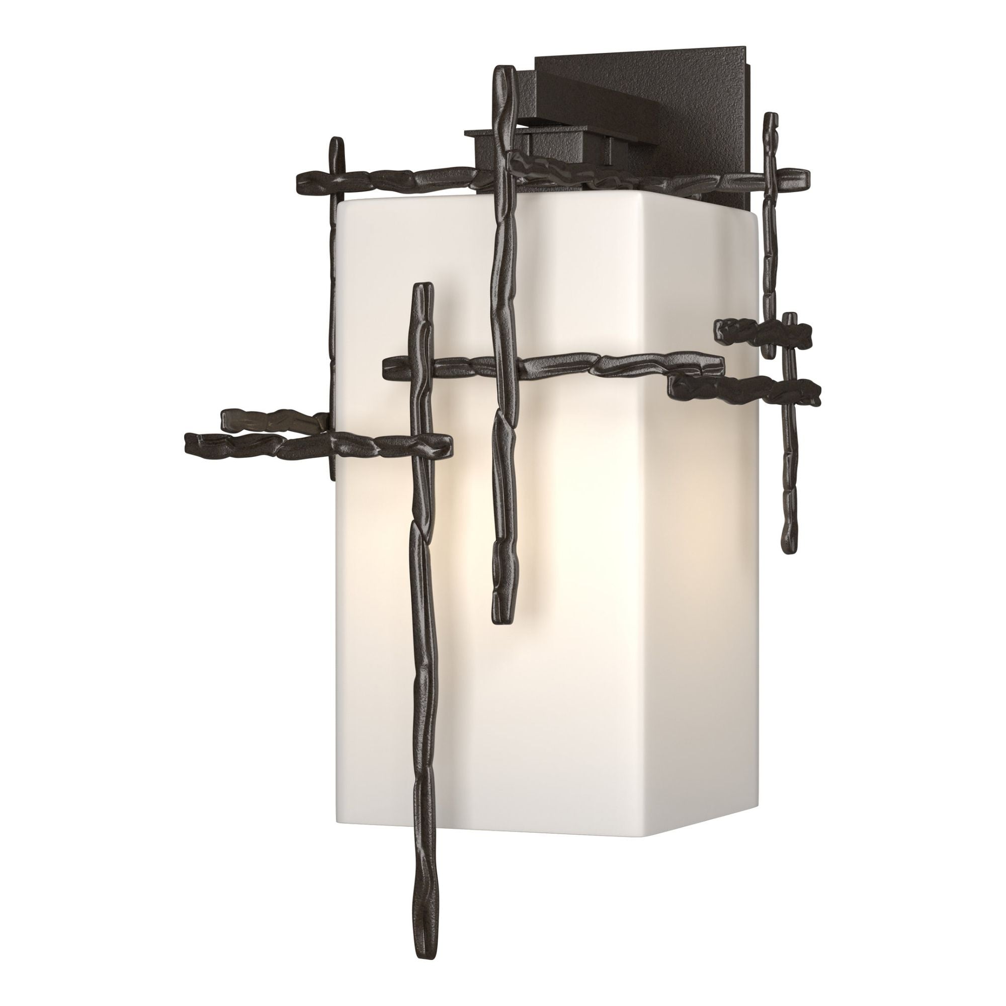 Tura Large Outdoor Sconce 1-Light Opal Glass (GG) in Coastal Oil Rubbed Bronze