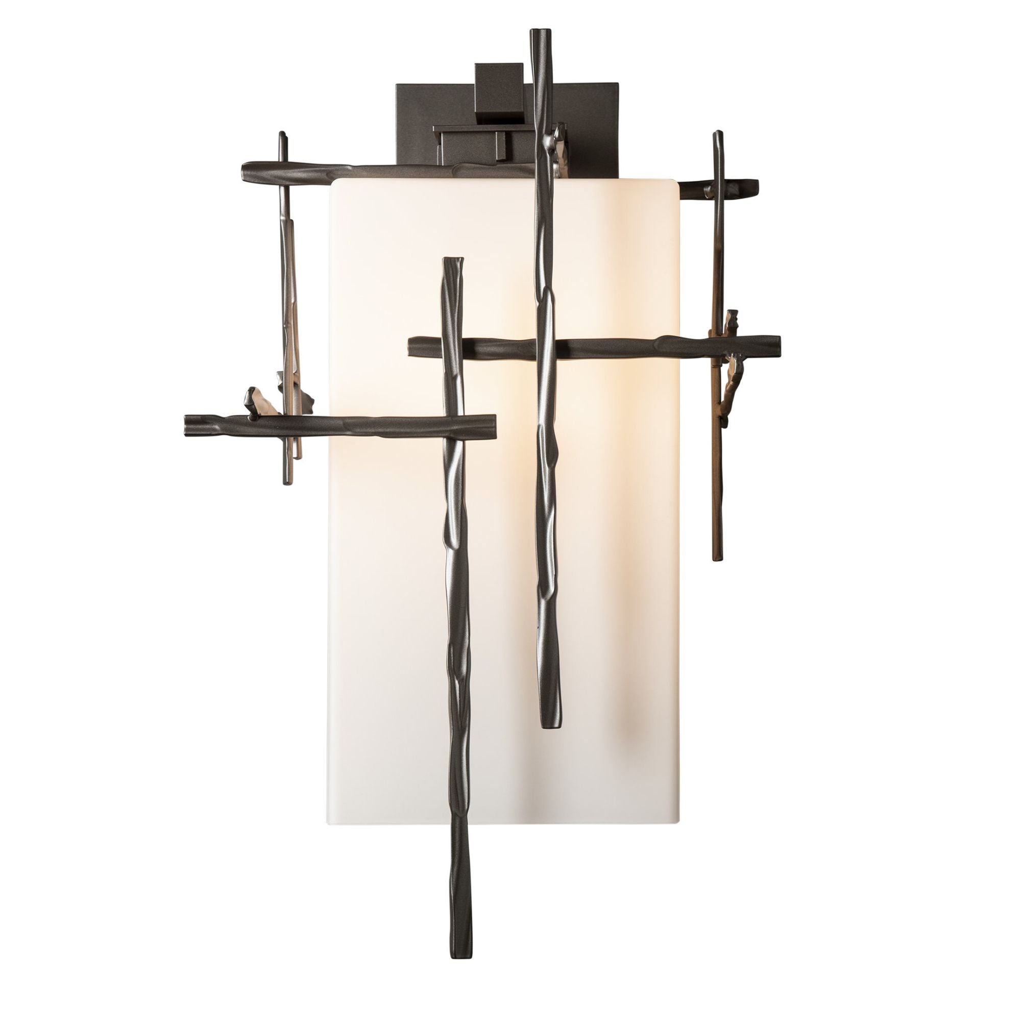 Tura Large Outdoor Sconce 1-Light Opal Glass (GG) in Coastal Dark Smoke