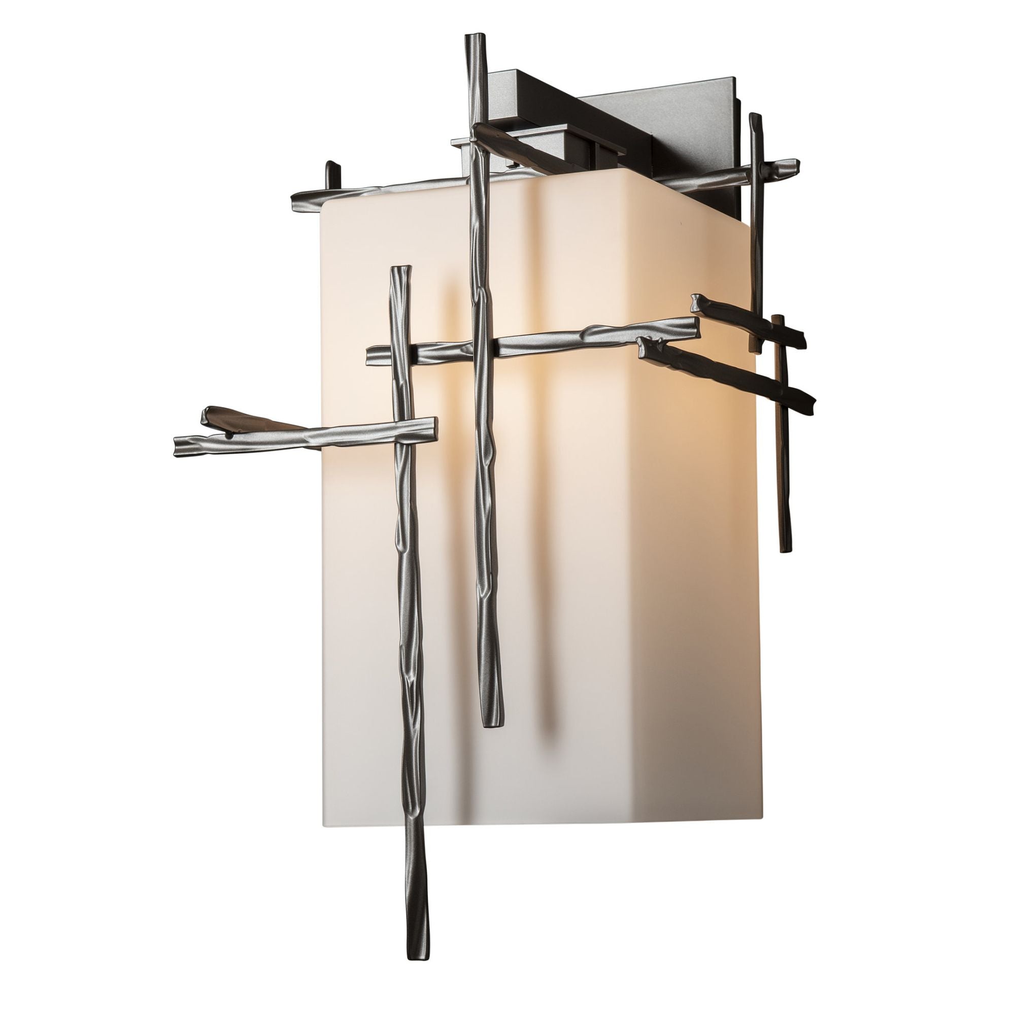 Tura Large Outdoor Sconce 1-Light Opal Glass (GG) in Coastal Dark Smoke