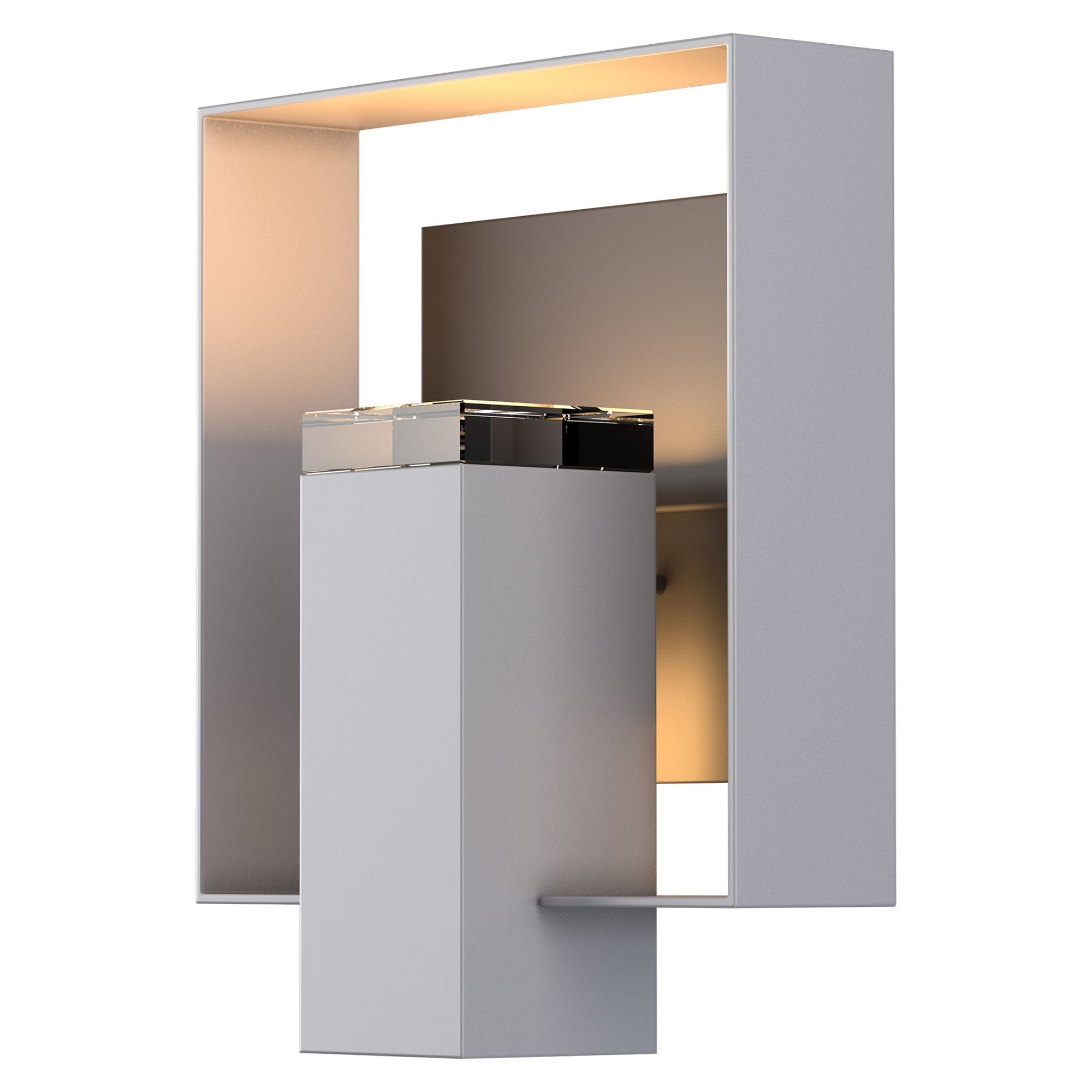 Shadow Box Outdoor Sconce 1-Light Coastal Oil Rubbed Bronze Accent Clear Glass (ZM) in Coastal Burnished Steel