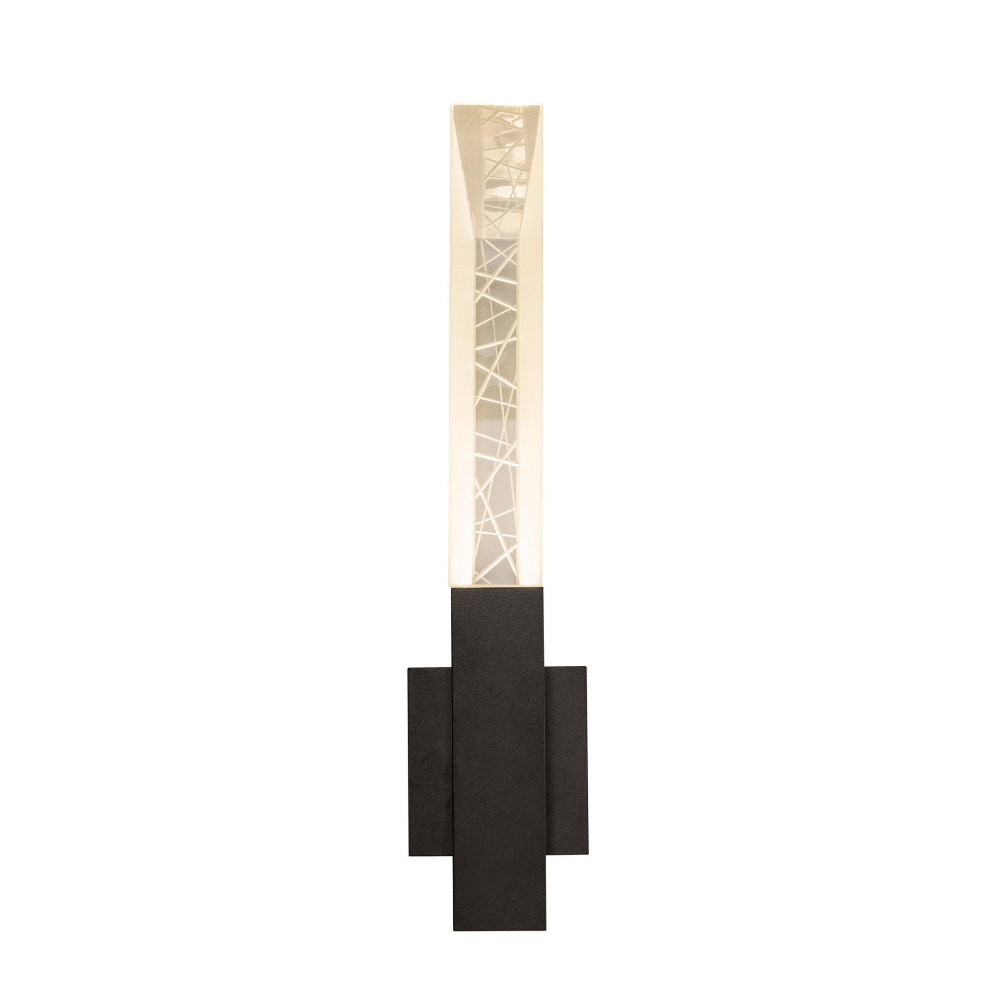 Refraction Outdoor Sconce 2-Light Clear Glass (ZM) in Coastal Black