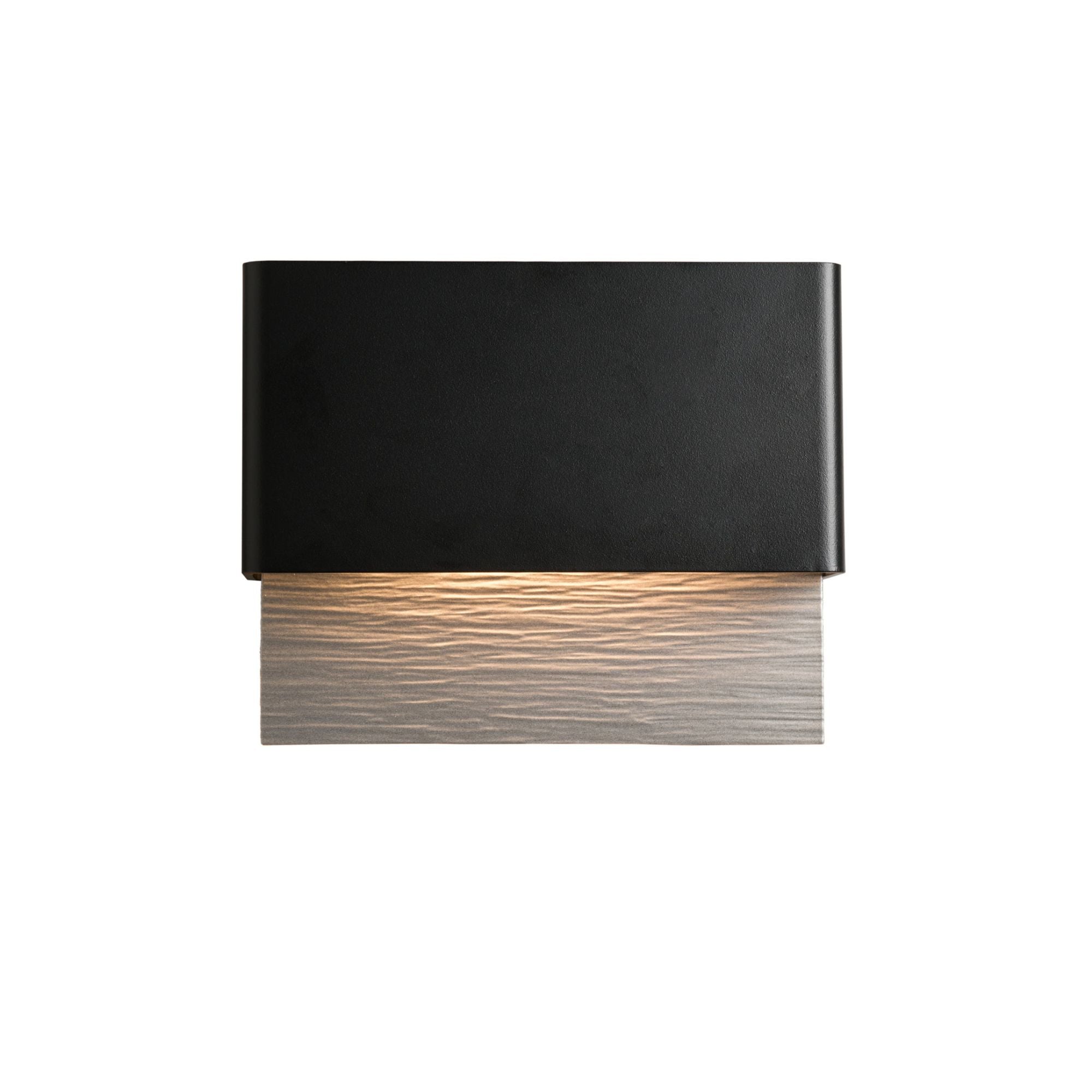 Stratum Dark Sky Friendly LED Outdoor Sconce Coastal Burnished Steel Accent LED in Coastal Black