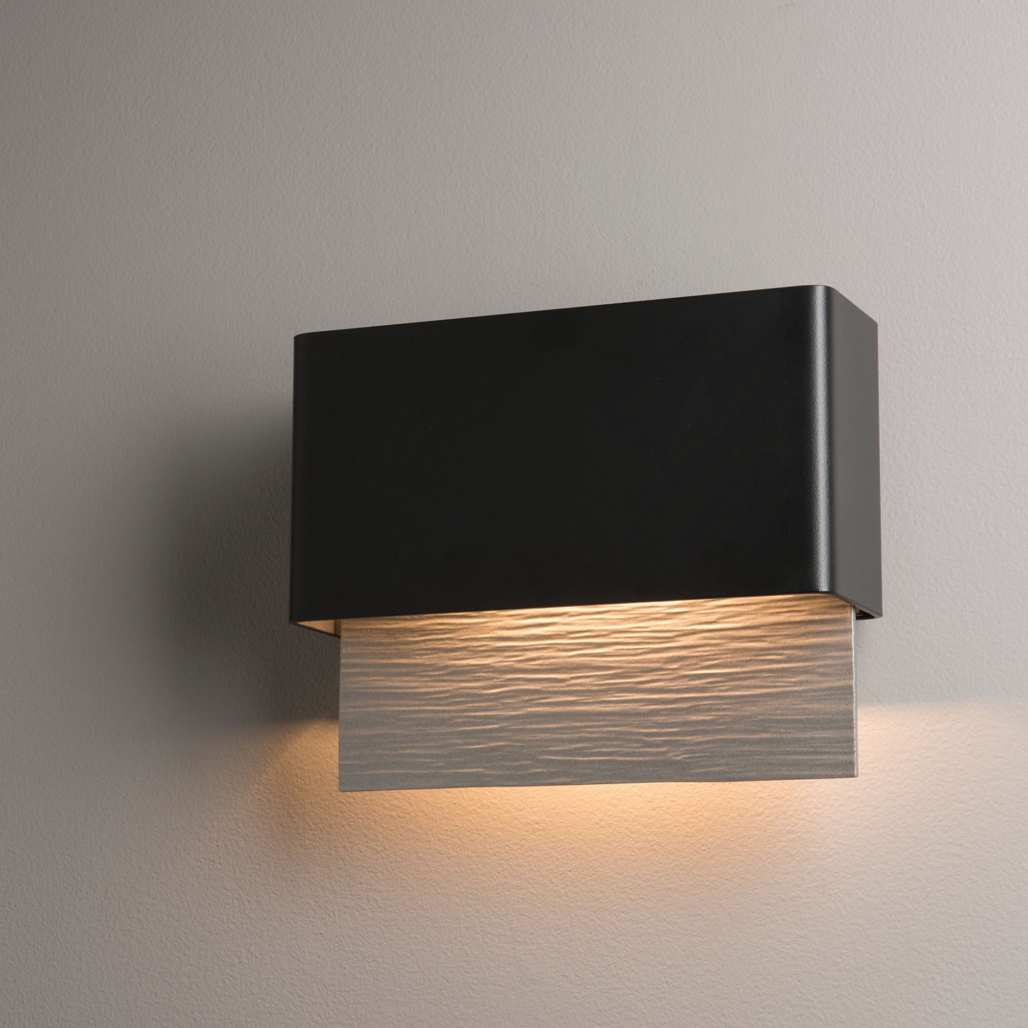 Stratum Dark Sky Friendly LED Outdoor Sconce Coastal Burnished Steel Accent LED in Coastal Black