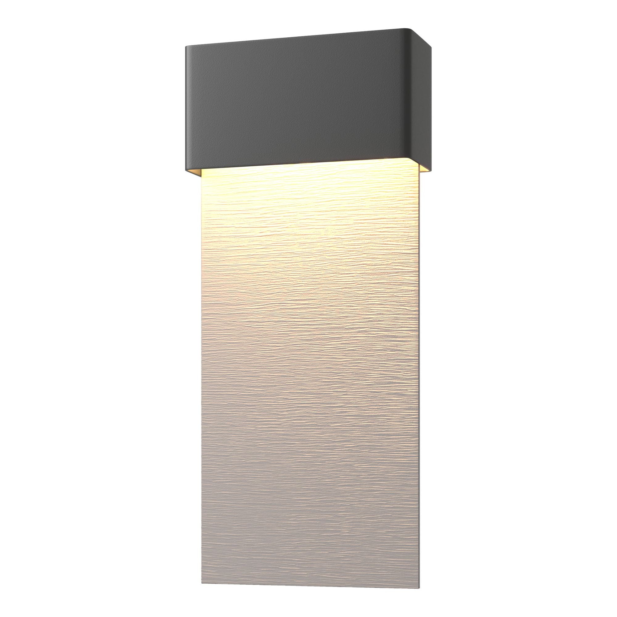 Stratum Large Dark Sky Friendly LED Outdoor Sconce Coastal Burnished Steel Accent LED in Coastal Black