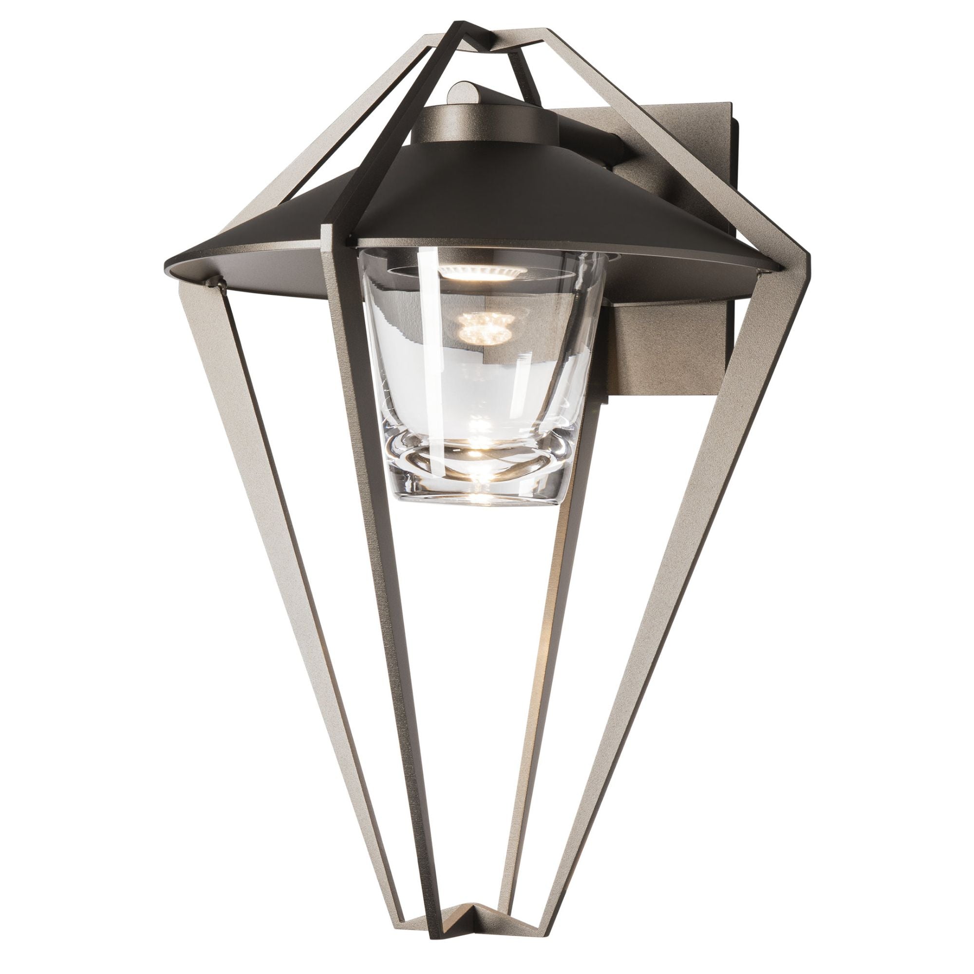 Stellar Small Outdoor Sconce 1-Light Clear Glass (ZM) in Coastal Oil Rubbed Bronze