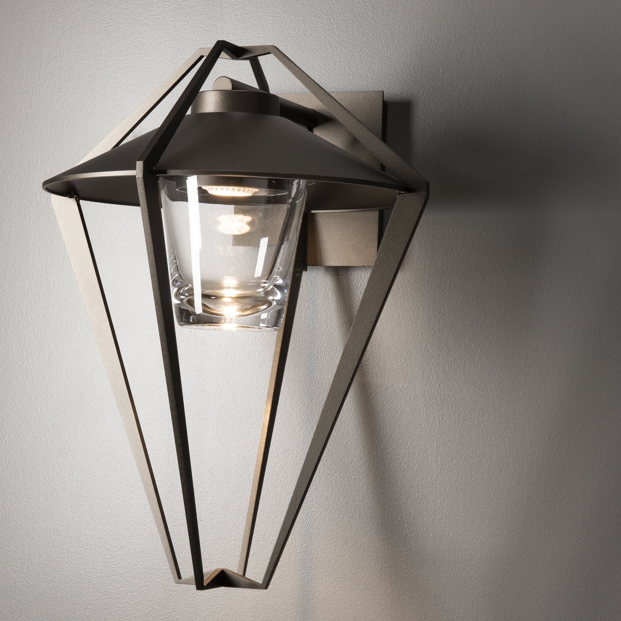 Stellar Small Outdoor Sconce 1-Light Clear Glass (ZM) in Coastal Oil Rubbed Bronze