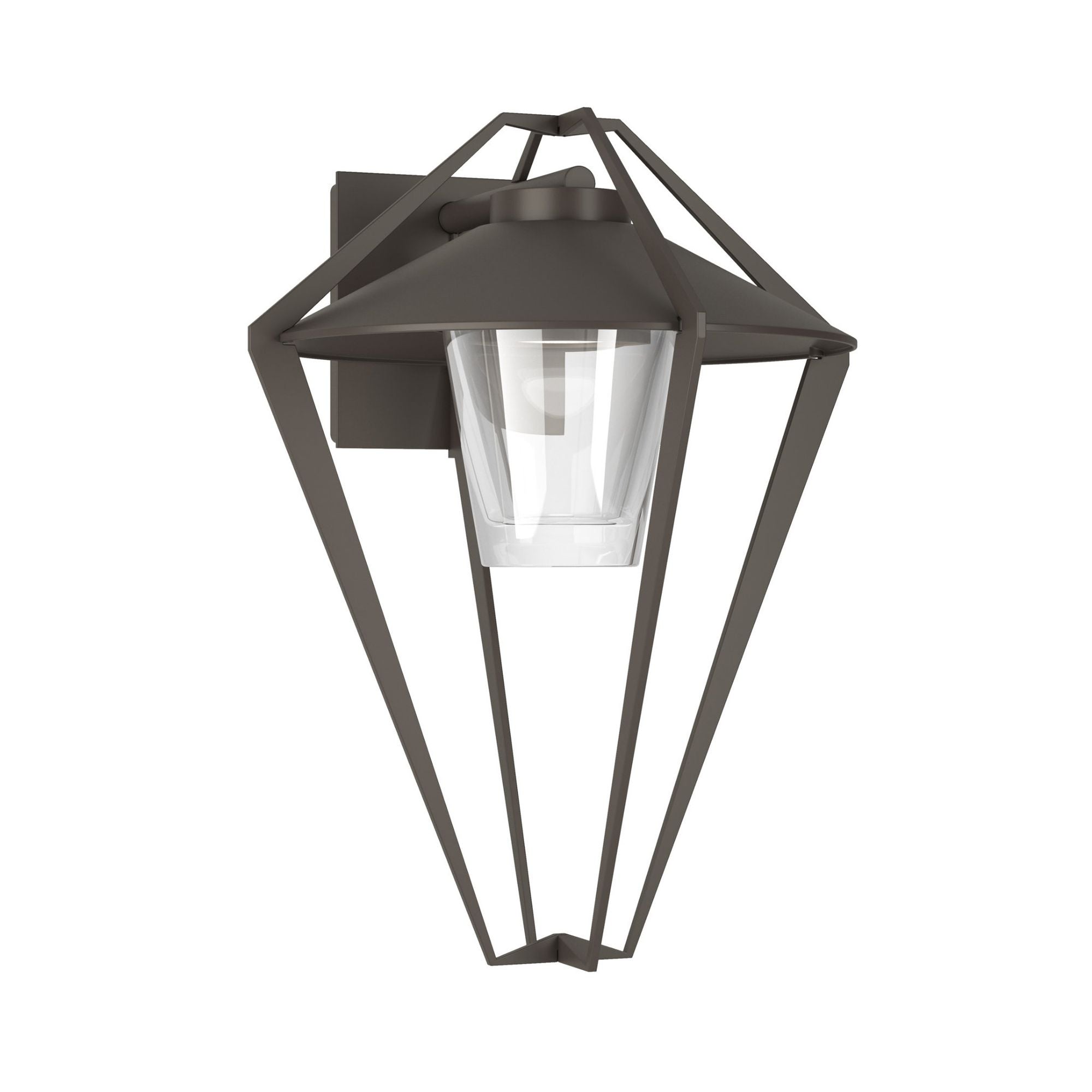 Stellar Small Outdoor Sconce 1-Light Clear Glass (ZM) in Coastal Dark Smoke