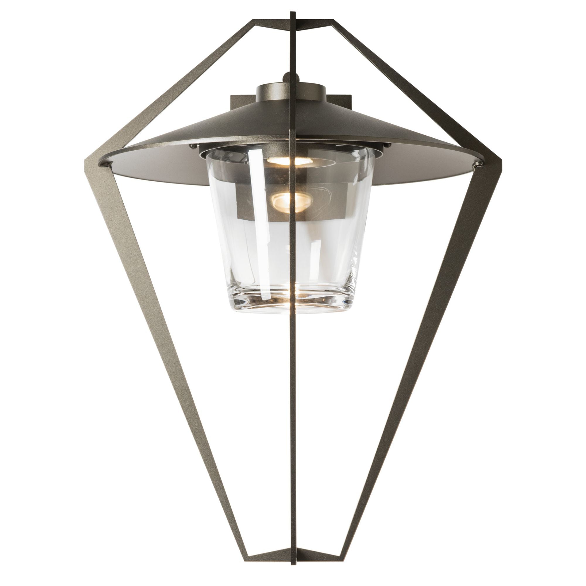 Stellar Large Outdoor Sconce 1-Light Clear Glass (ZM) in Coastal Oil Rubbed Bronze