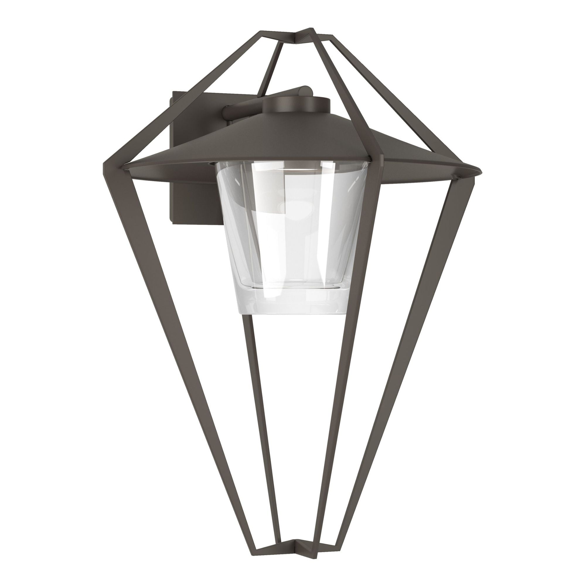 Stellar Large Outdoor Sconce 1-Light Clear Glass (ZM) in Coastal Dark Smoke