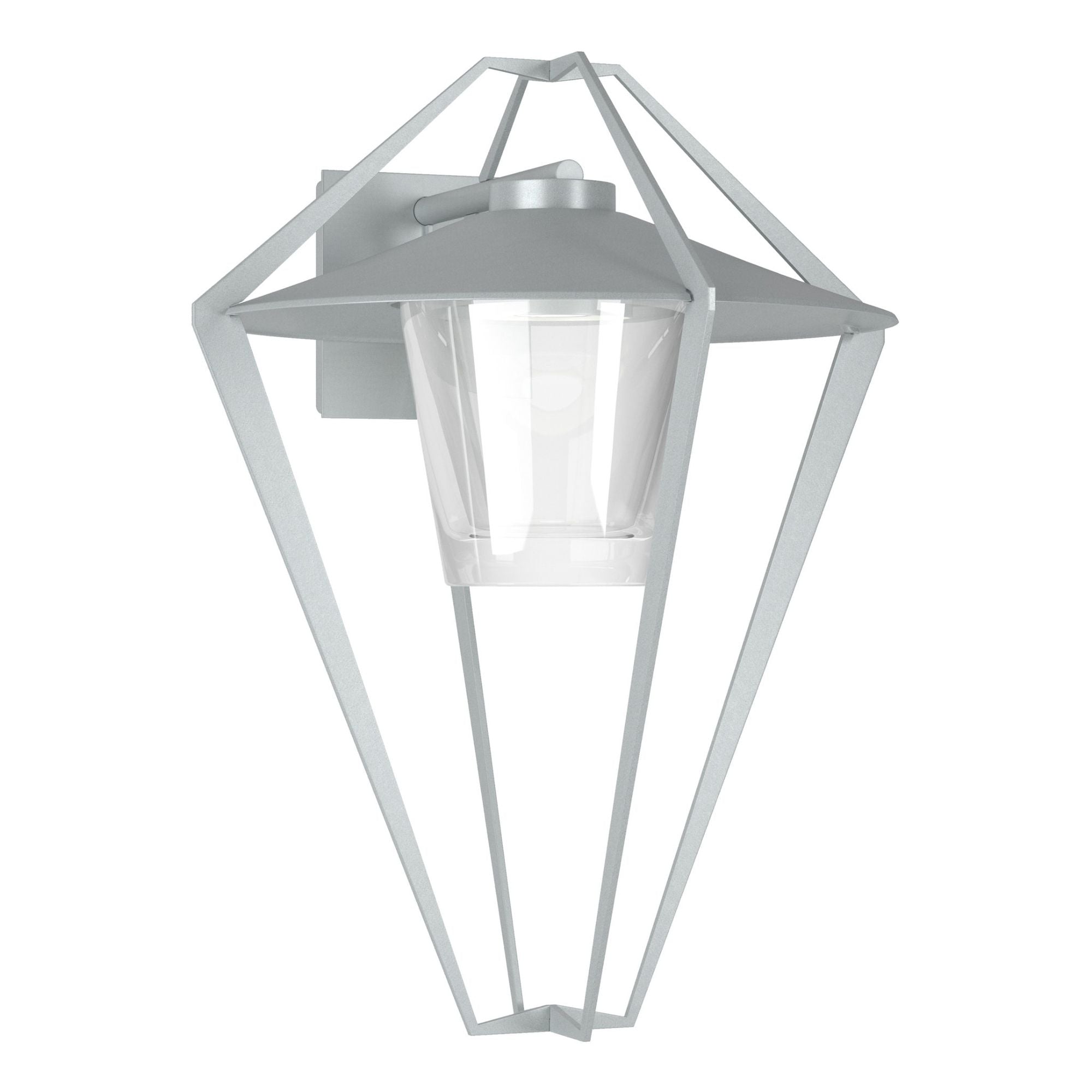 Stellar Large Outdoor Sconce 1-Light Clear Glass (ZM) in Coastal Burnished Steel