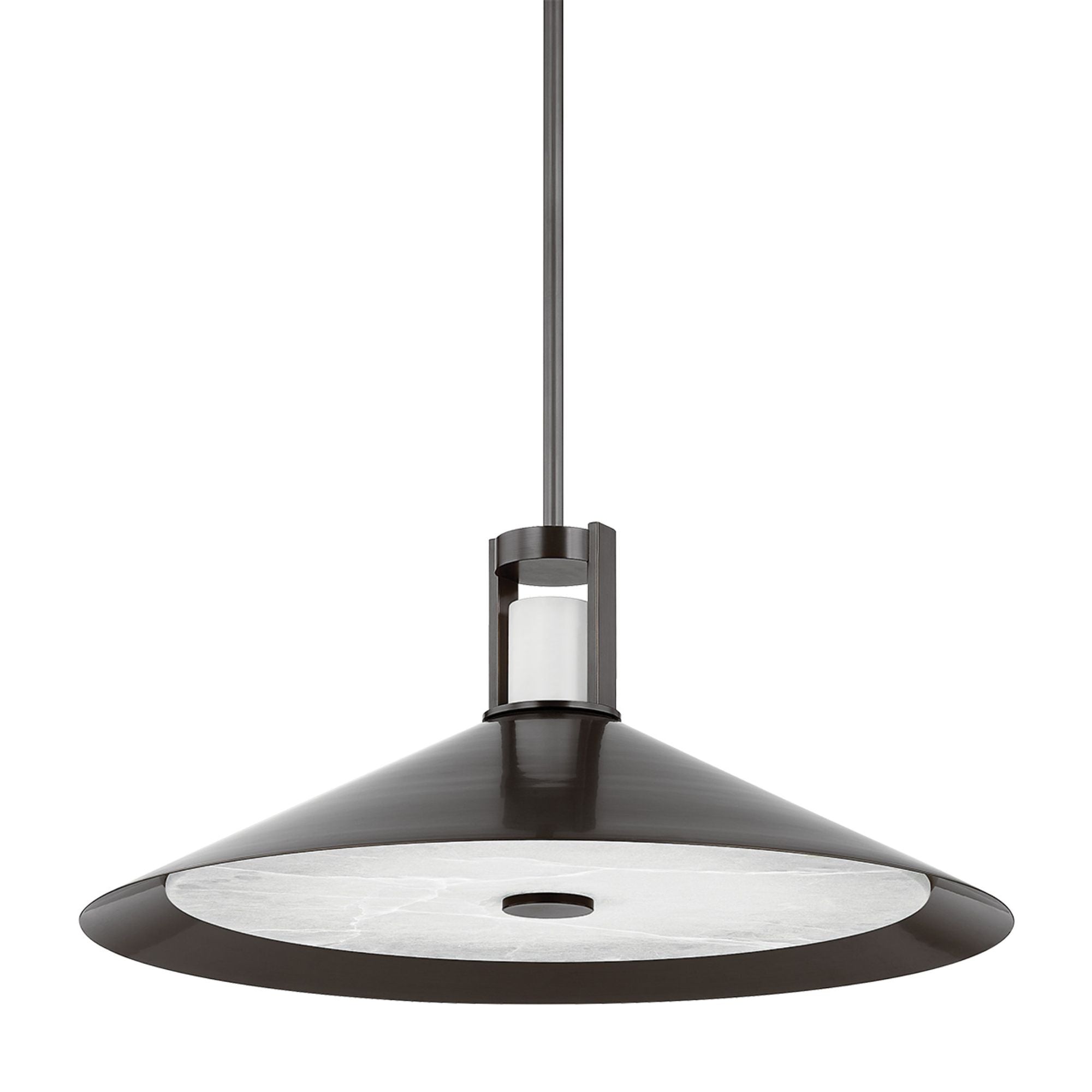 Clermont 2-Light Pendant in Distressed Bronze 28W x 12.5H
