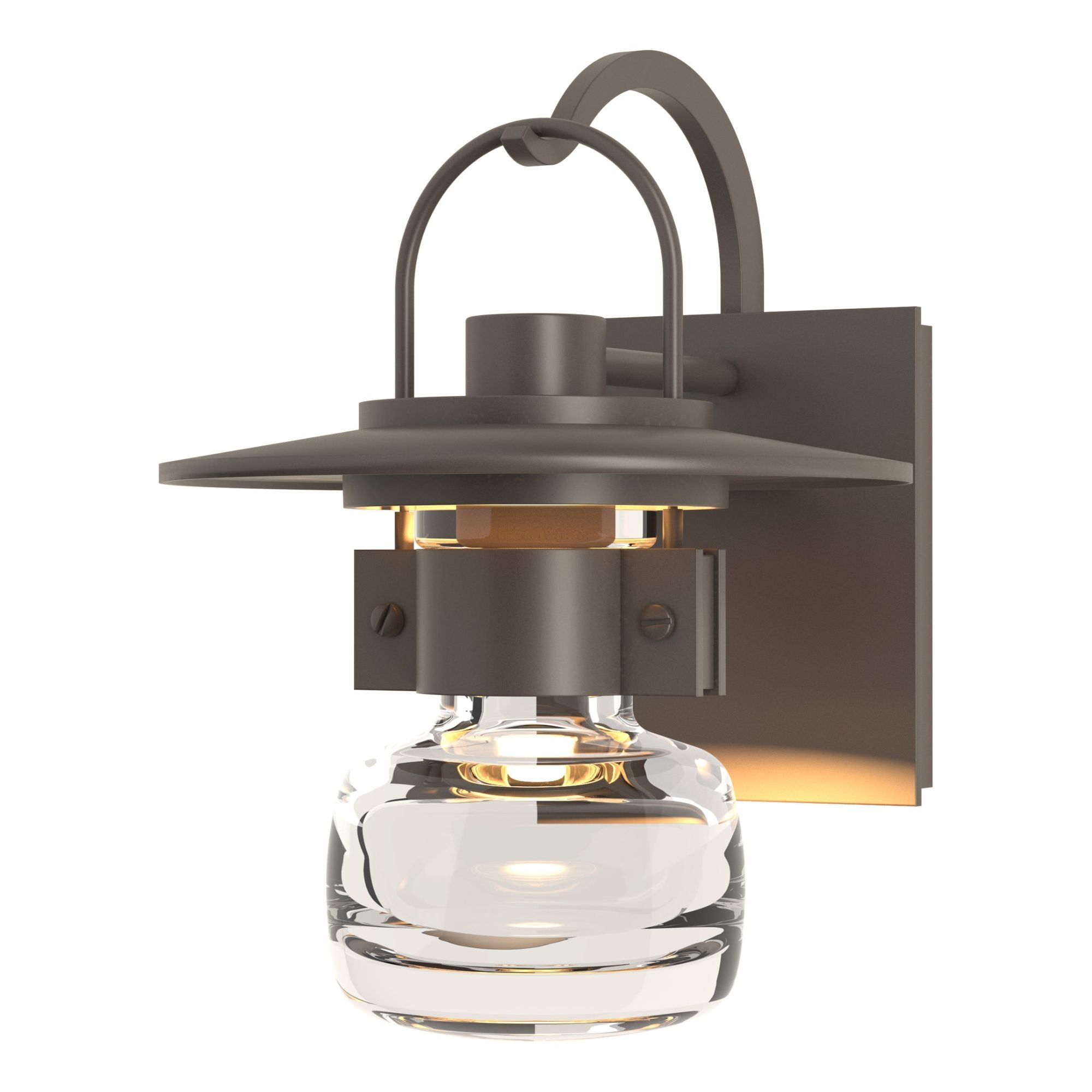 Mason Small Outdoor Sconce 1-Light Clear Glass (ZM) in Coastal Dark Smoke