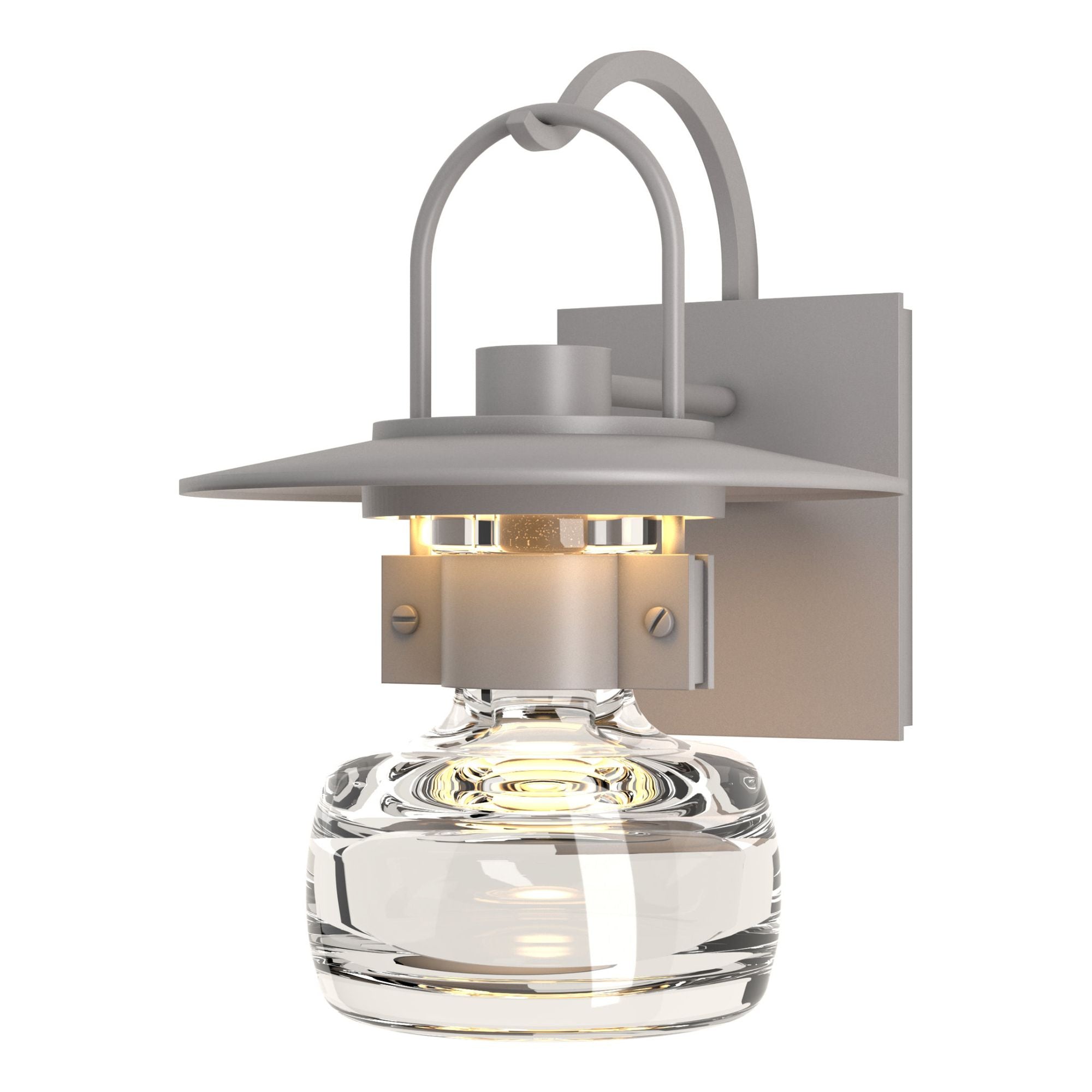 Mason Outdoor Sconce 1-Light Clear Glass (ZM) in Coastal Burnished Steel
