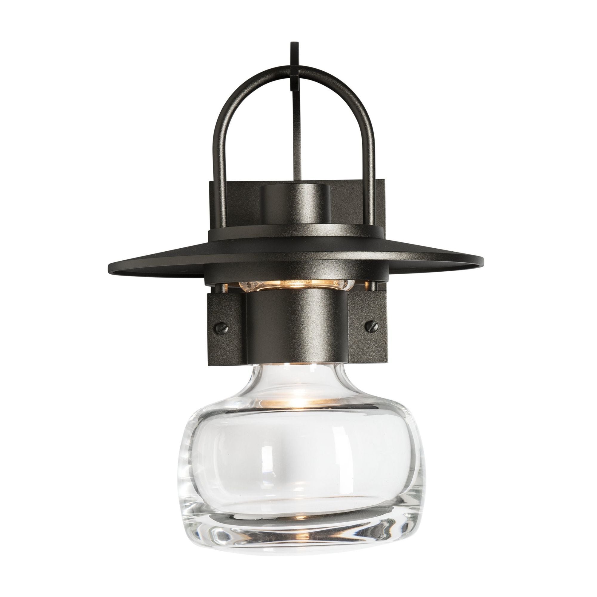 Mason Large Outdoor Sconce 1-Light Clear Glass (ZM) in Coastal Oil Rubbed Bronze