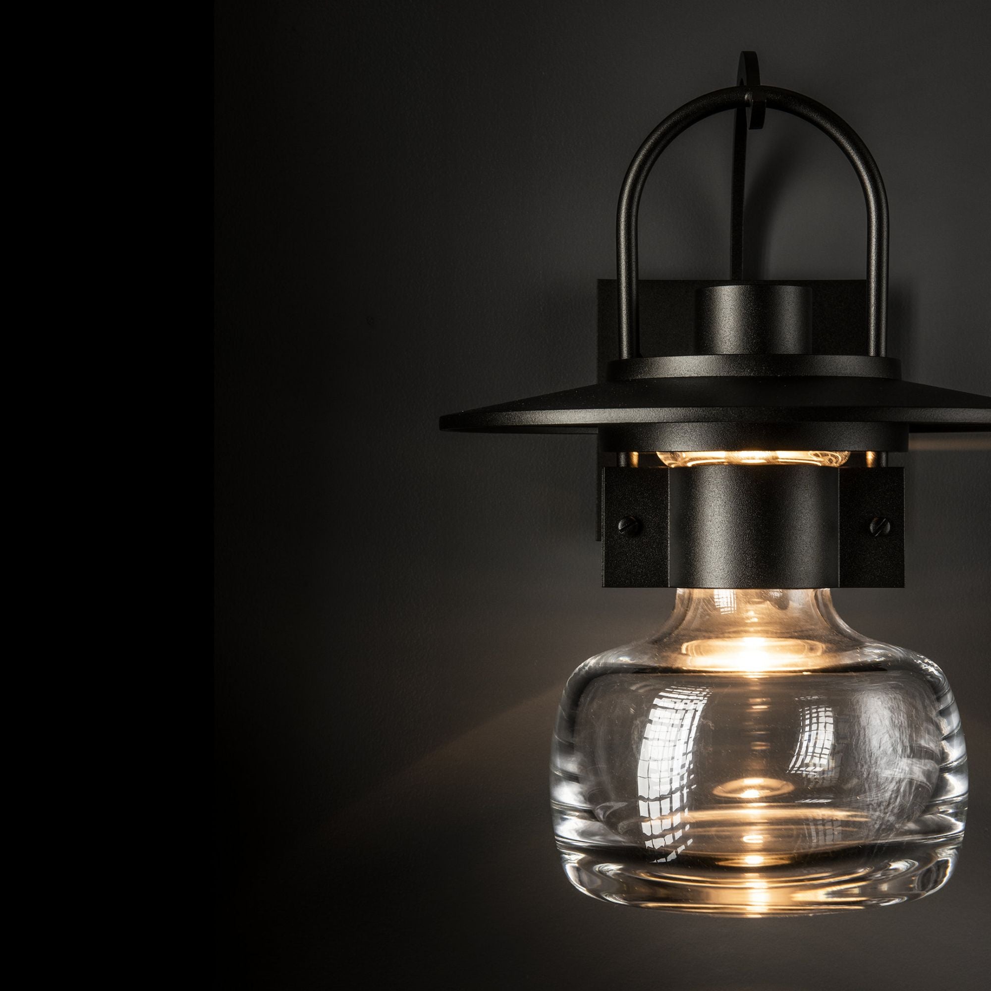 Mason Large Outdoor Sconce 1-Light Clear Glass (ZM) in Coastal Oil Rubbed Bronze